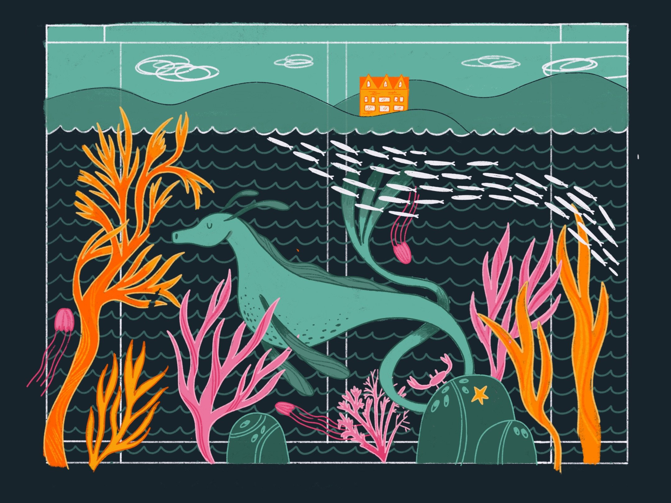 Creative Cabinets Mural Sketch Caitie Beth Design