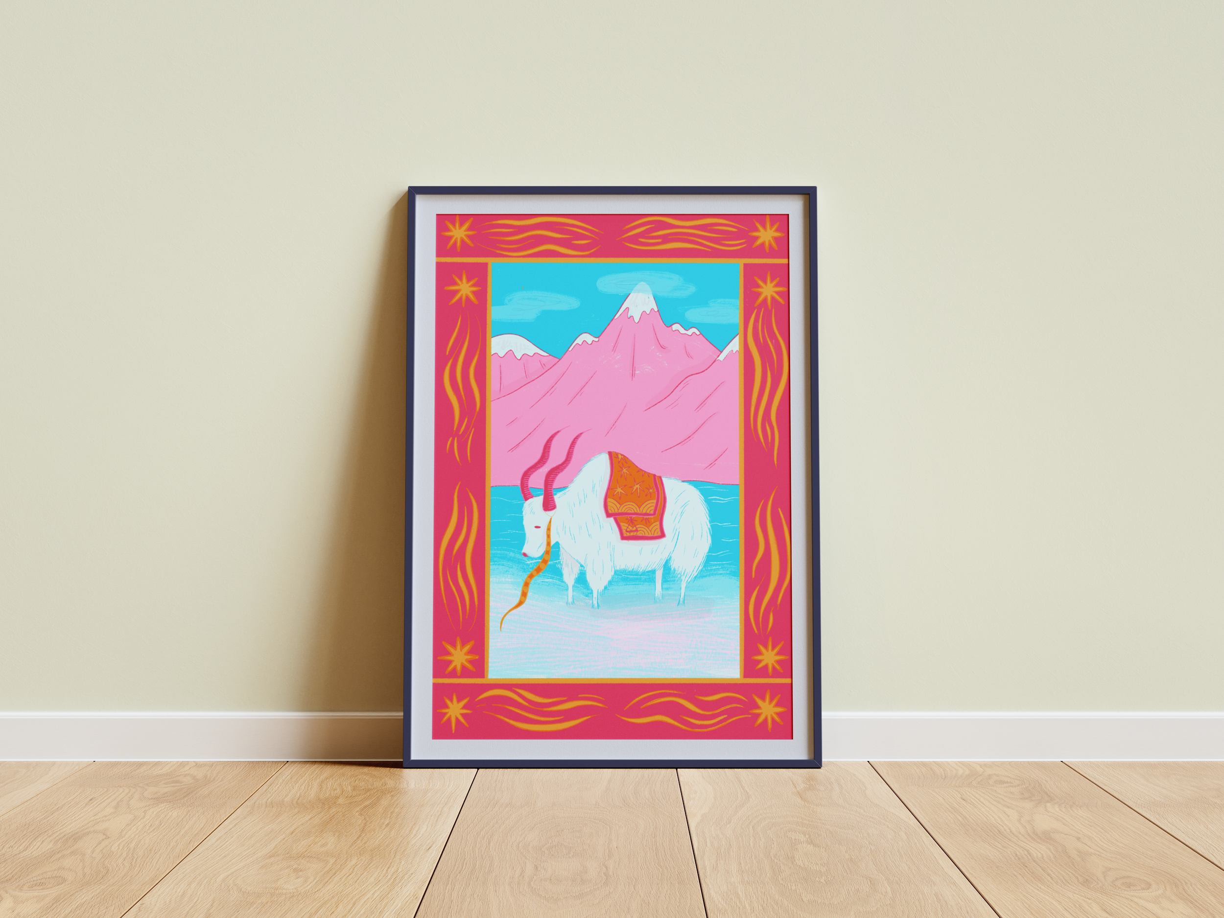 Mountain Yak | Illustrated Animal Art Print