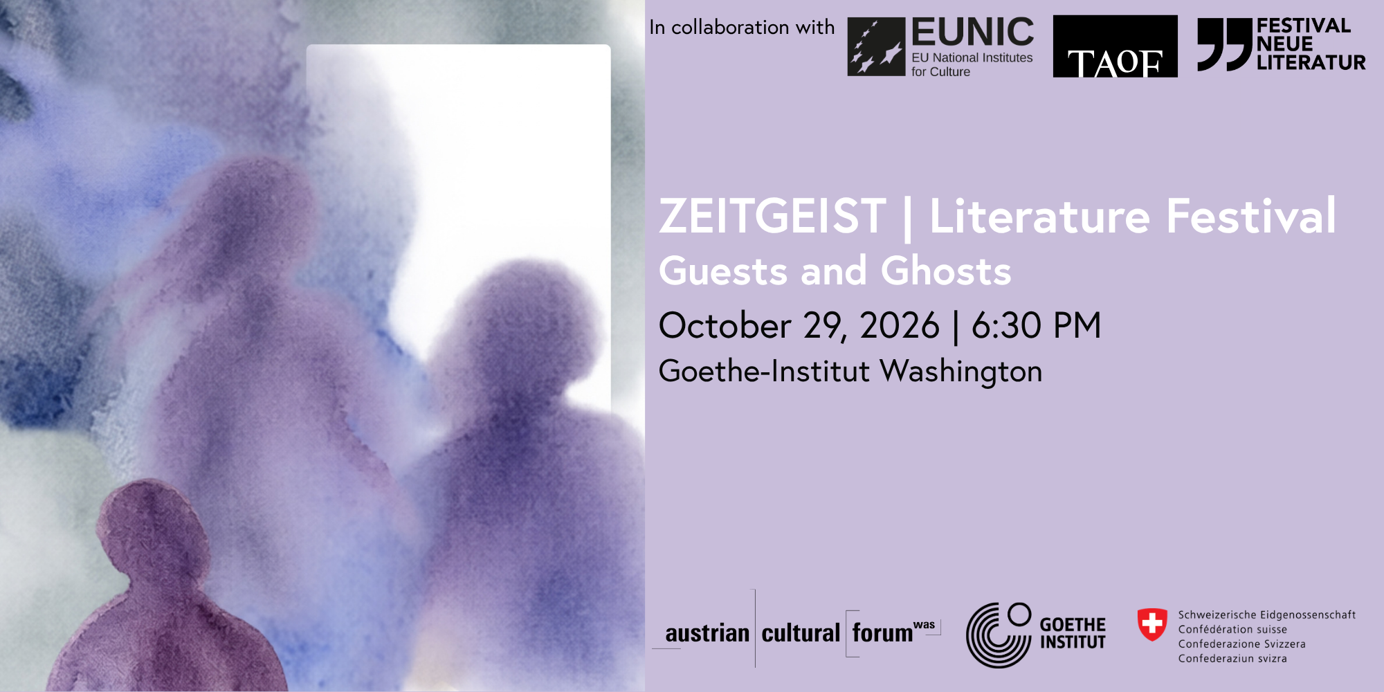Zeitgeist 2026 | Literature Festival | Guests and Ghosts