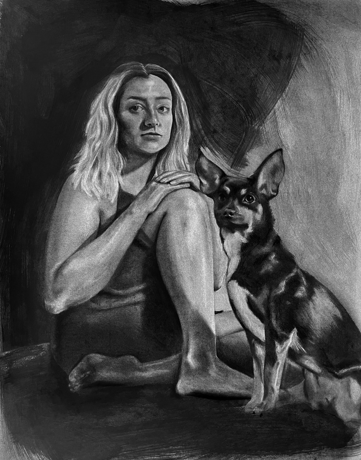 Self Portrait with Mena