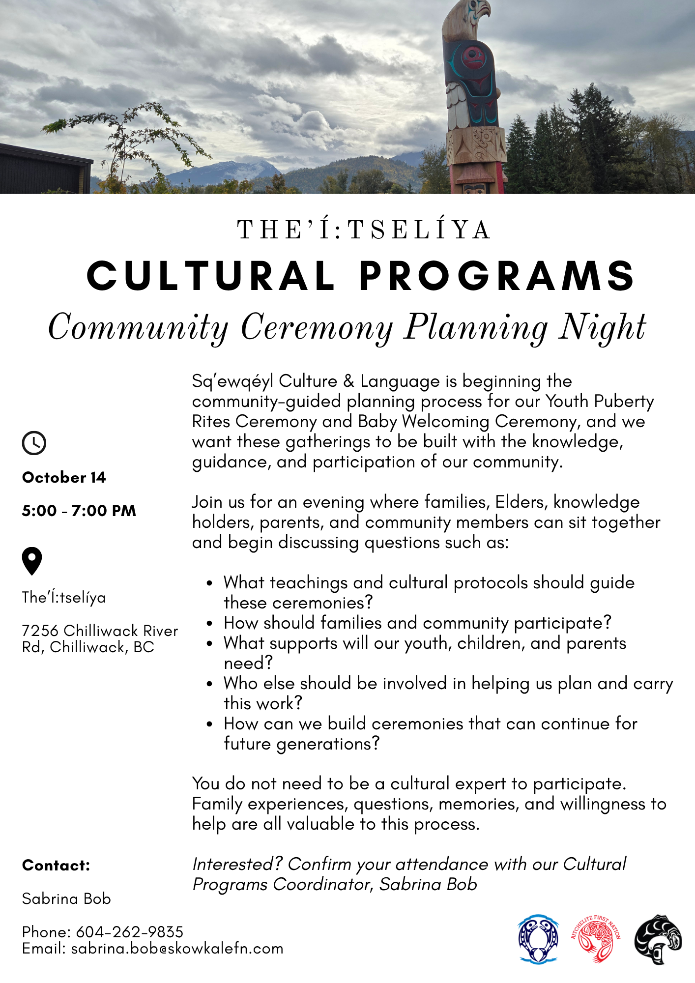 Cultural Programs - Community Ceremony Planning Night