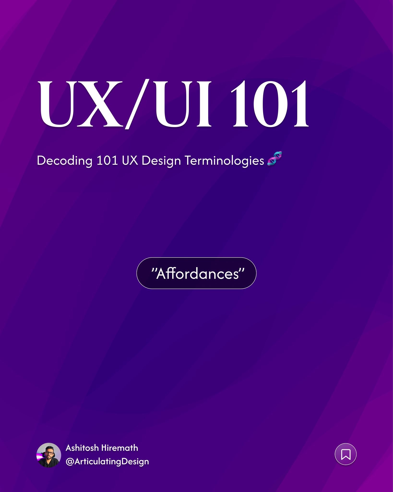 💡 What Are Affordances in UX?

Affordances are all about making your design intuitive. It&rsquo;s when a button looks clickable or a handle looks like it can be pulled. The user instantly knows what to do! 🚪🔘

As designers, it&rsquo;s our job to e