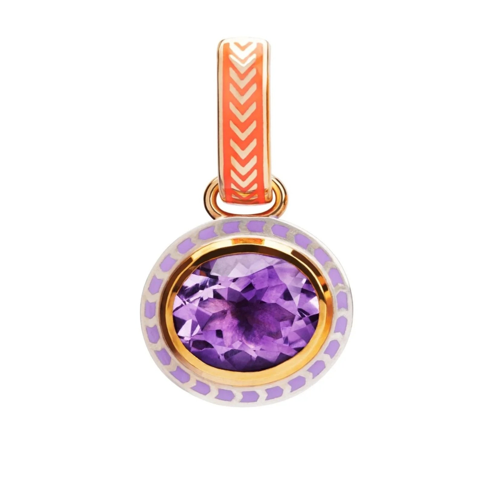 Silver Tile Charm with Detachable Paperclip Connector