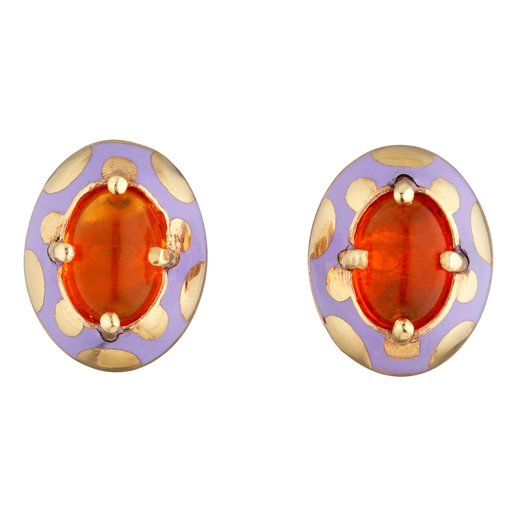 Memphis Dot Oval Stud Earrings