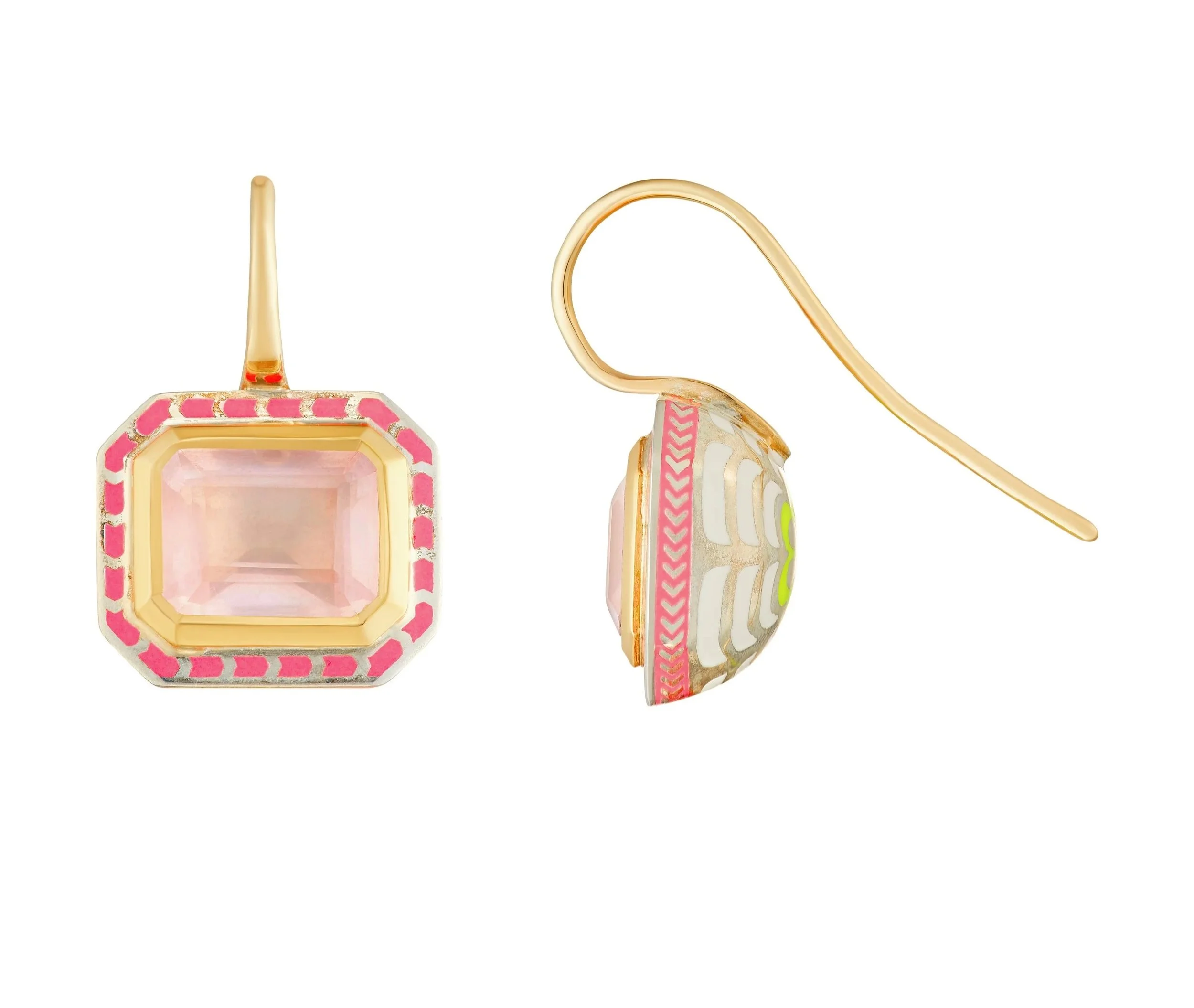 Silver Tile Mini Emerald-Cut Earrings