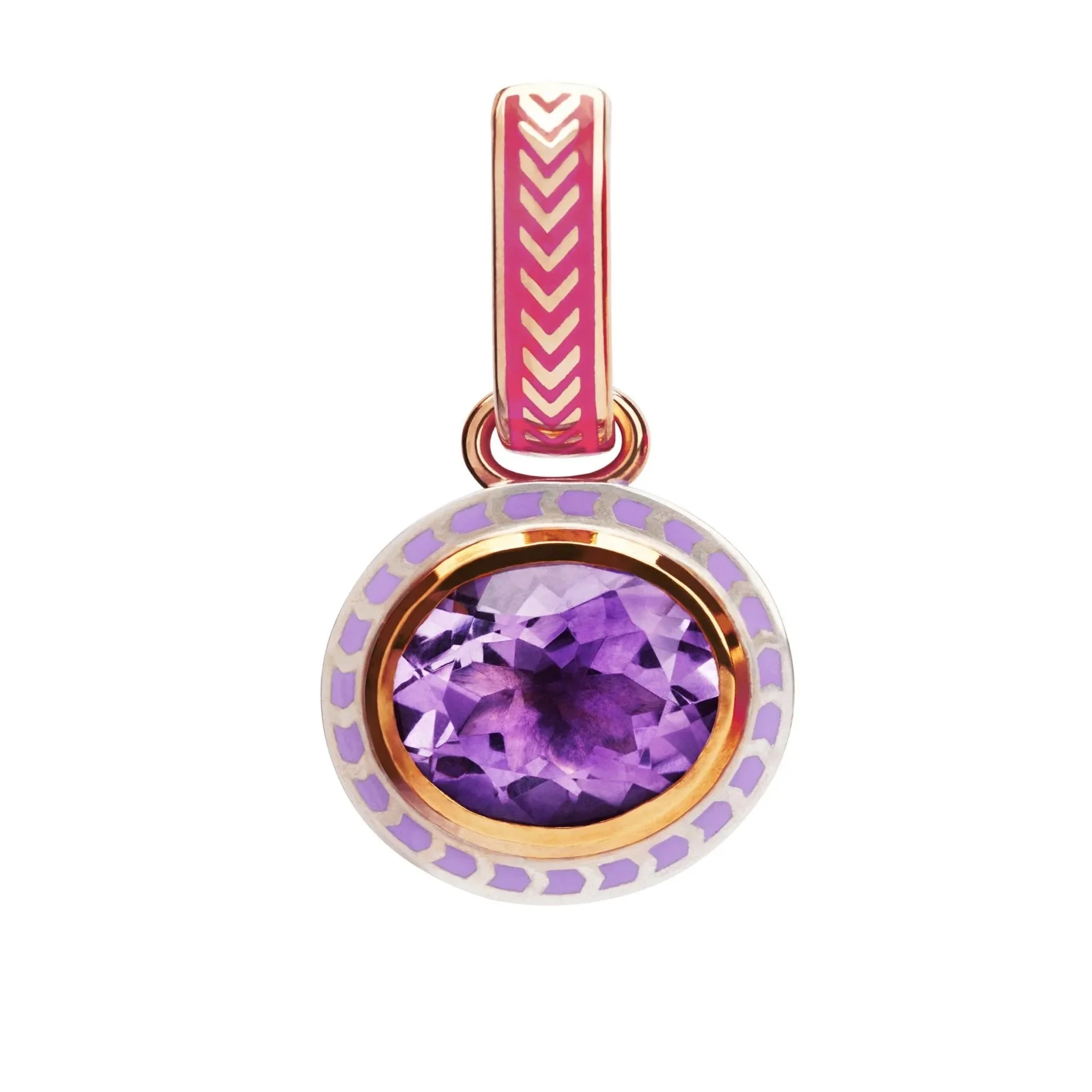 Silver Tile Charm with Detachable Paperclip Connector