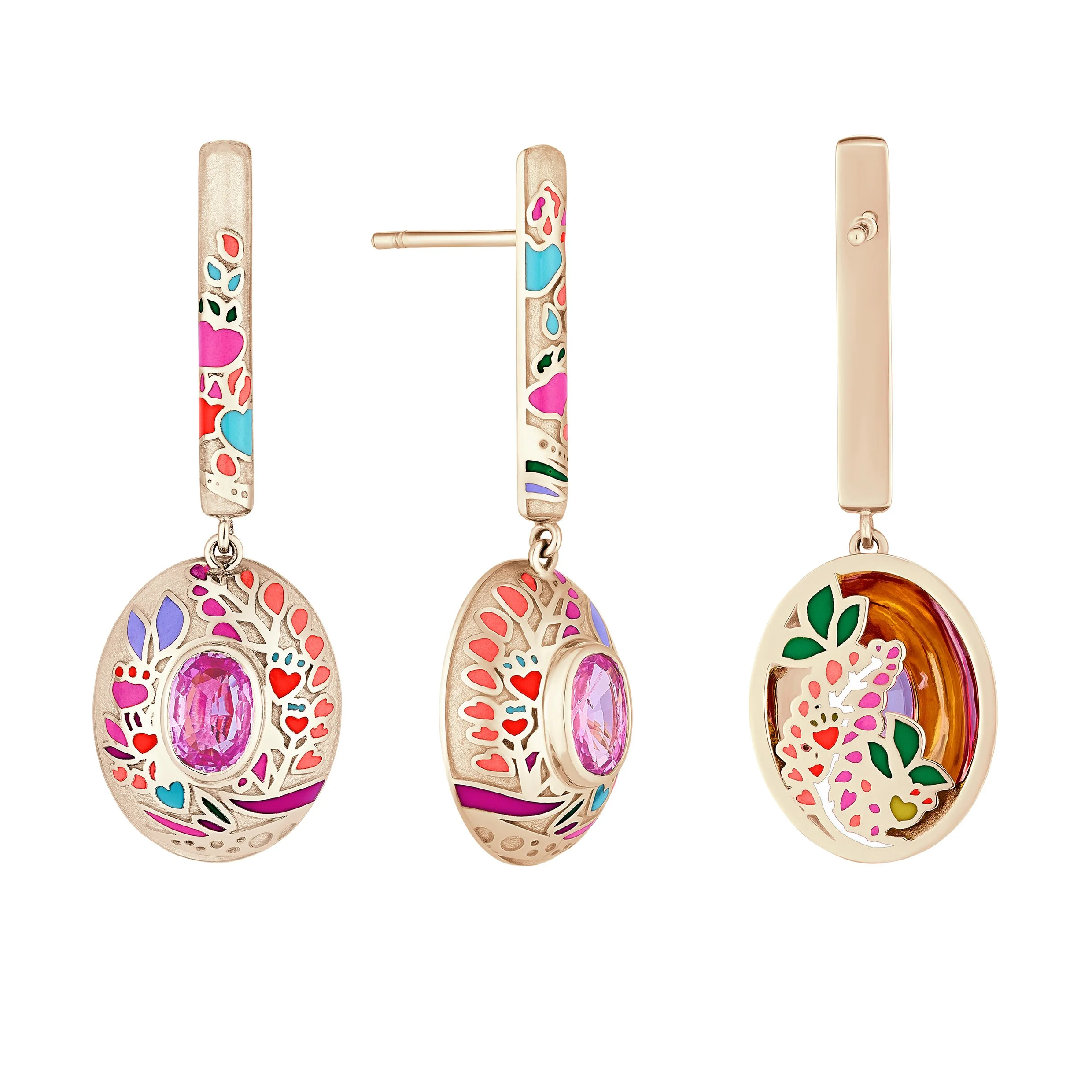 Sari Lucknow Bar Drop Earrings