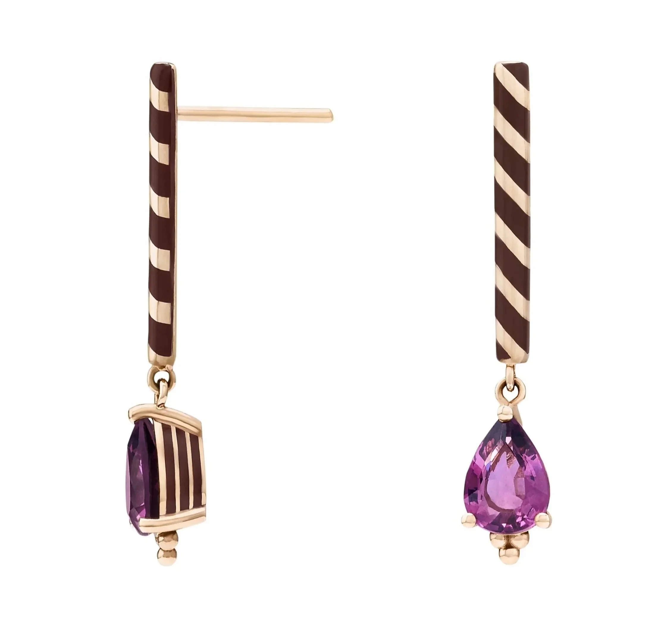 Sari Bandhani Candy Bar Drop Earrings