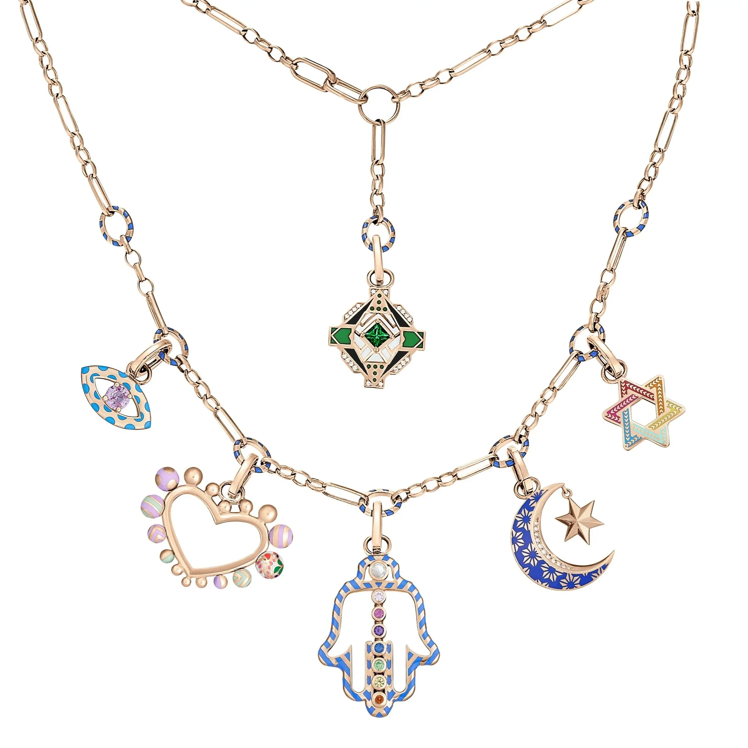Shared Faith Six Charm Necklace
