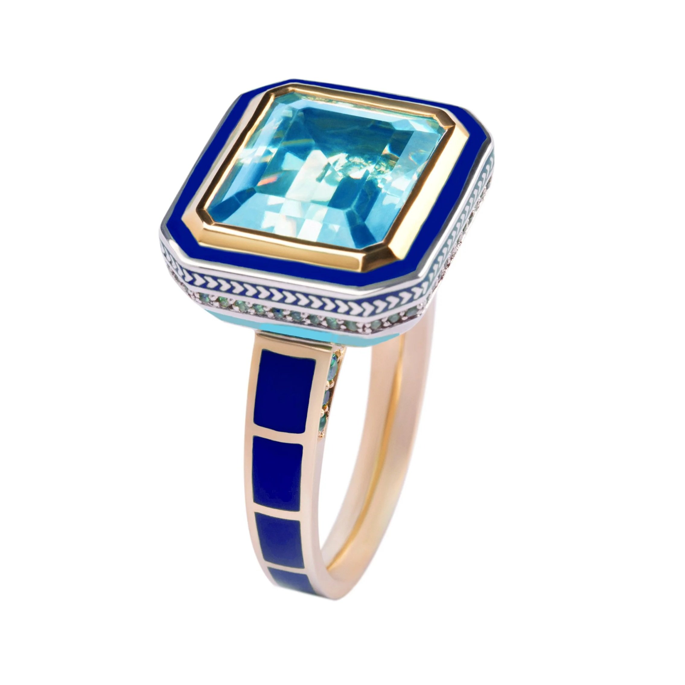 Silver Tile Imperial Ring