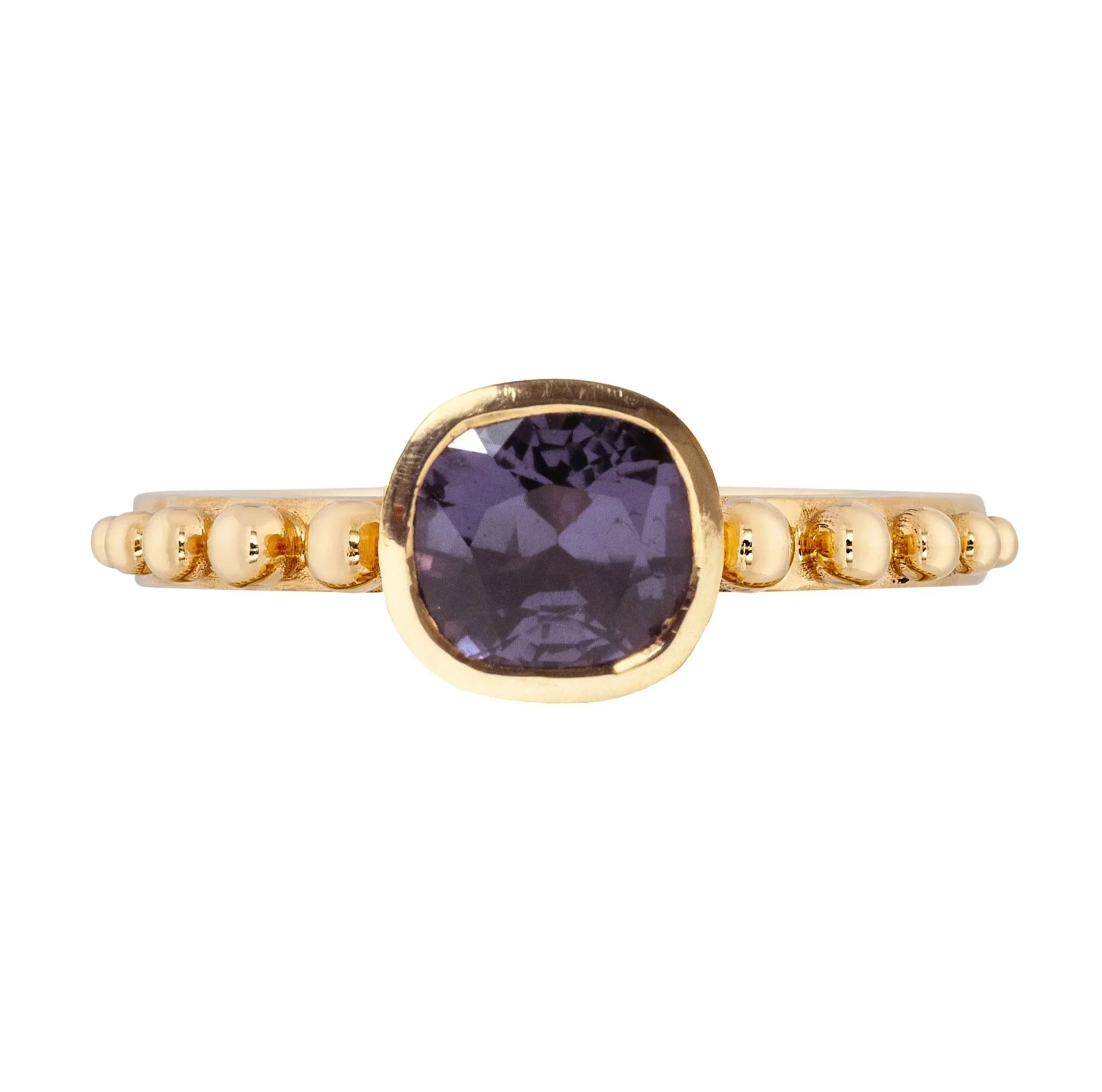 Sari Bandhani Granulated Solitaire Ring