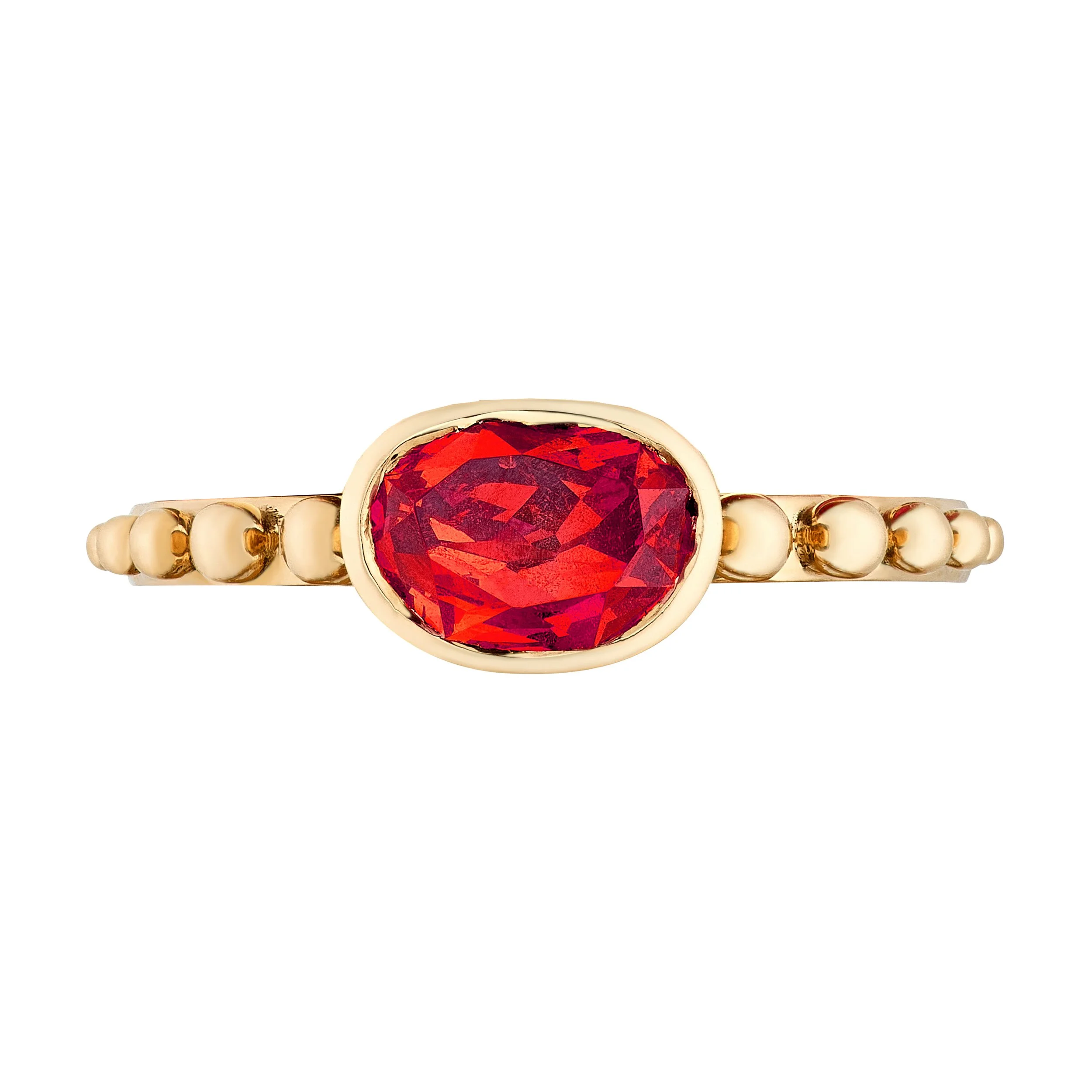 Sari Bandhani Granulated Solitaire Ring