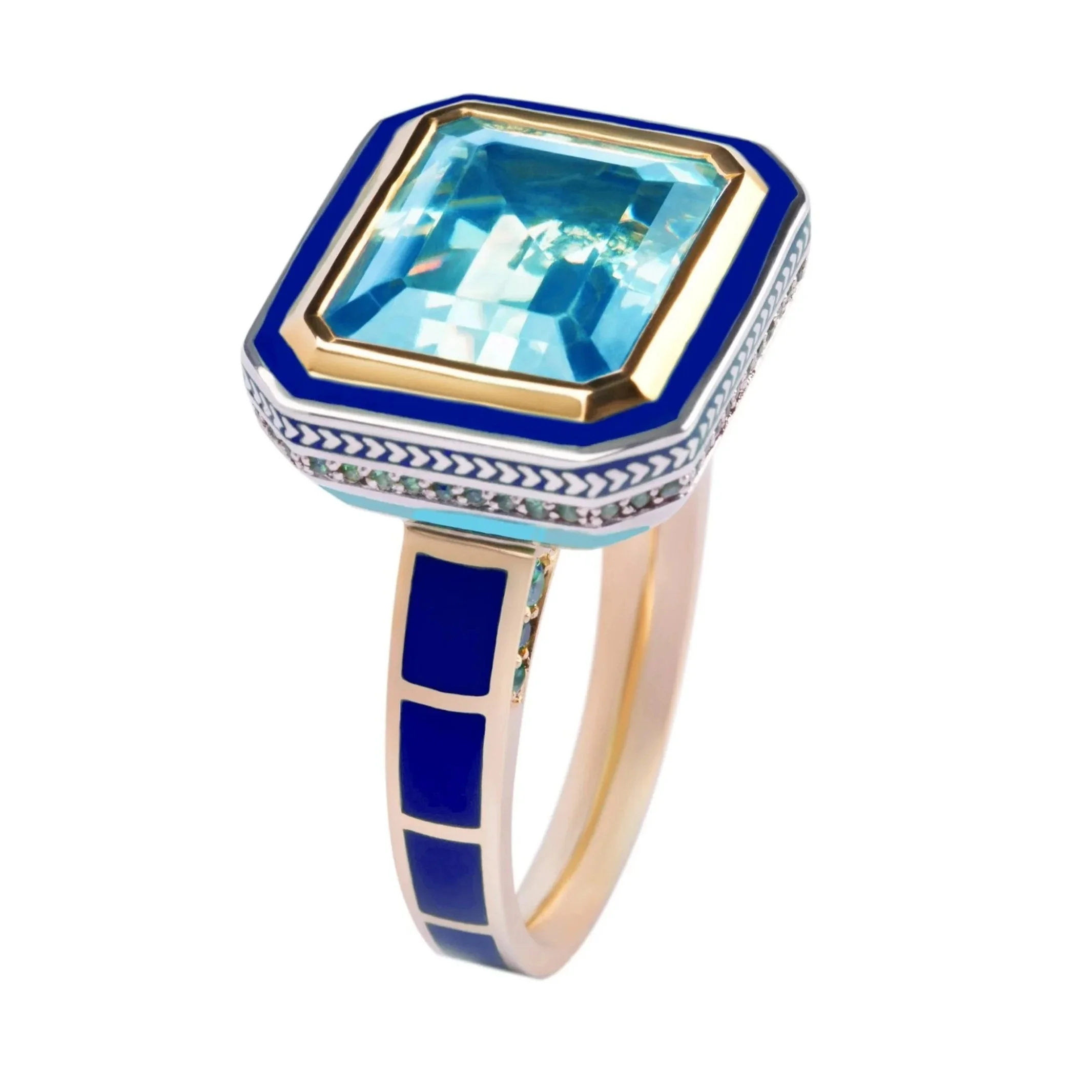 Silver Tile Imperial Ring