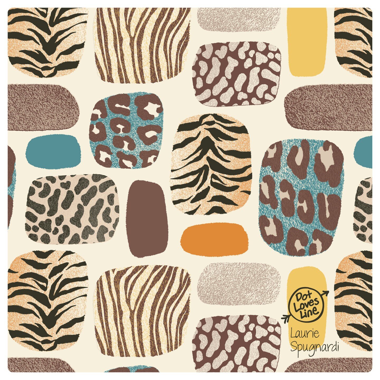 🦓 🐅 🐆 Camouflage! The animals of the savanna have the most beautiful patterns. They are my inspiration for the #3x3challenge with @sketchdesignrepeat.

#surfacedesign #artlicensing #animalprint #repeatpatterndesign #safari #savanna #africa @patter