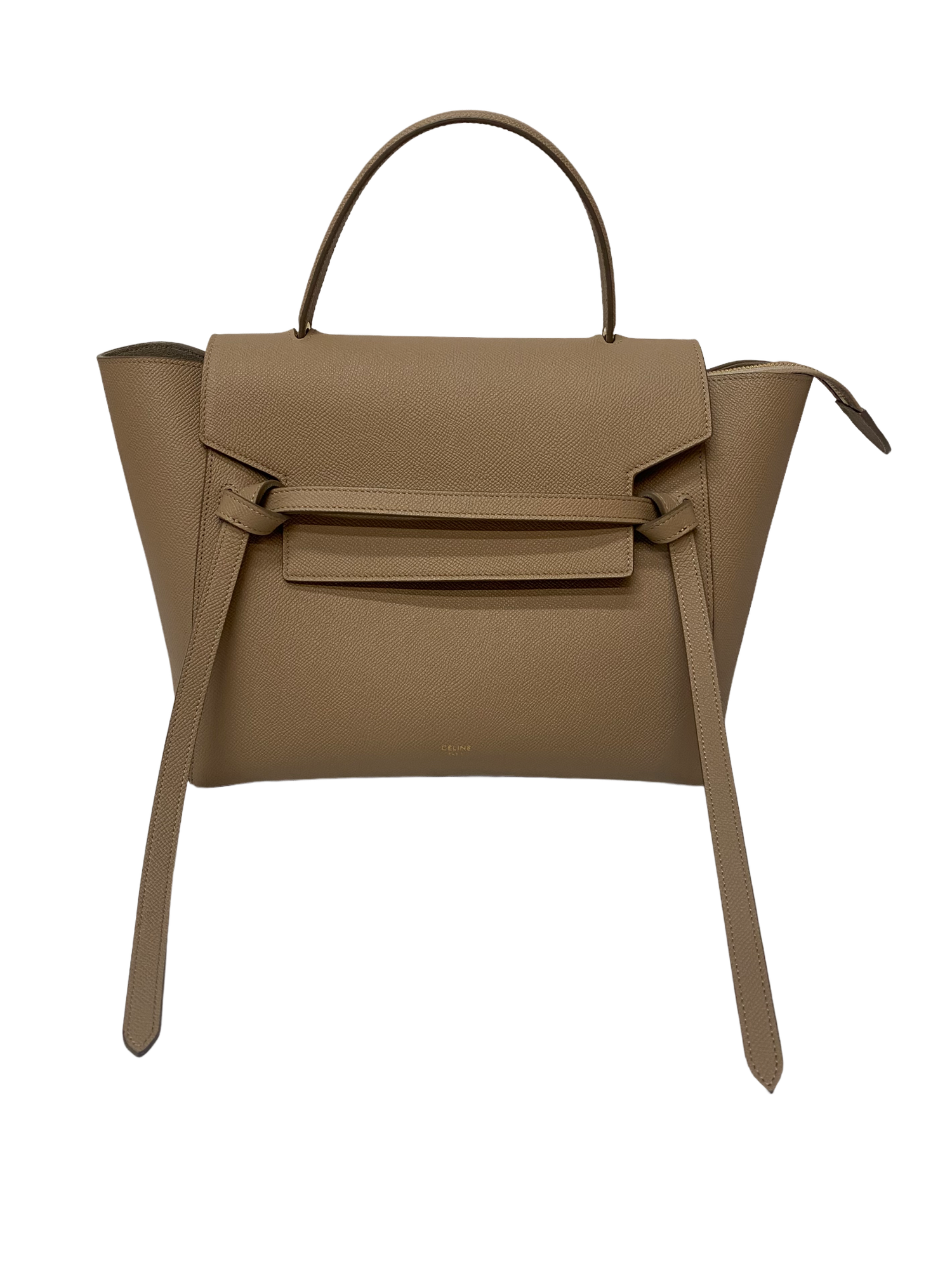 Celine Grained Leather Nano Belt Bag Taupe