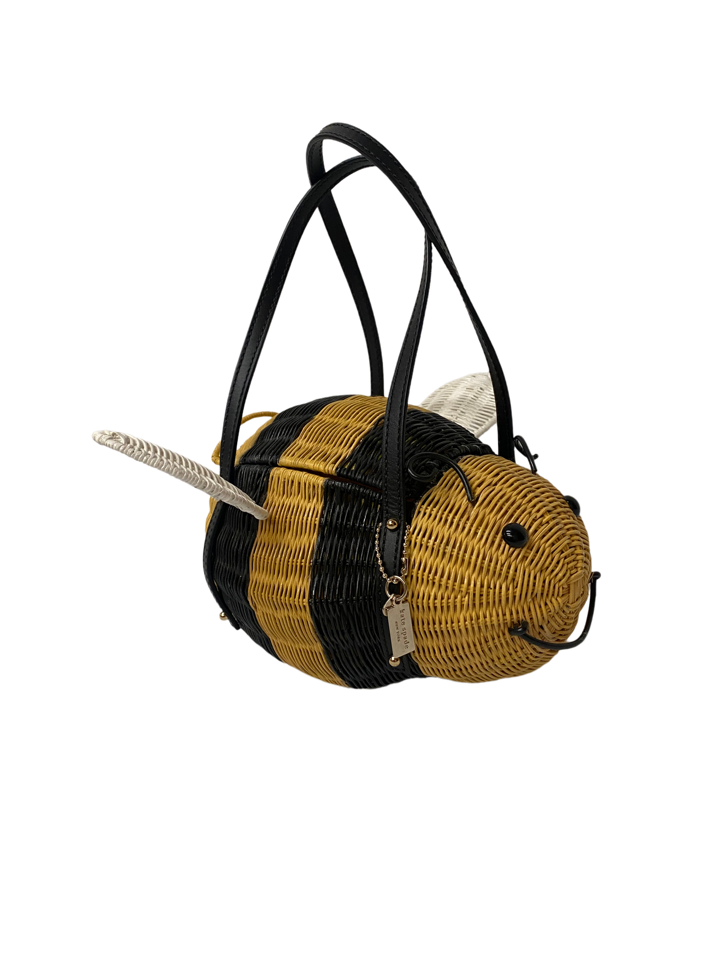 KATE SPADE Down The Rabbit Hole Wicker Bee Handbag — Vicki's KATE SPADE Down The Rabbit Hole Wicker Bee Handbag — Vicki's