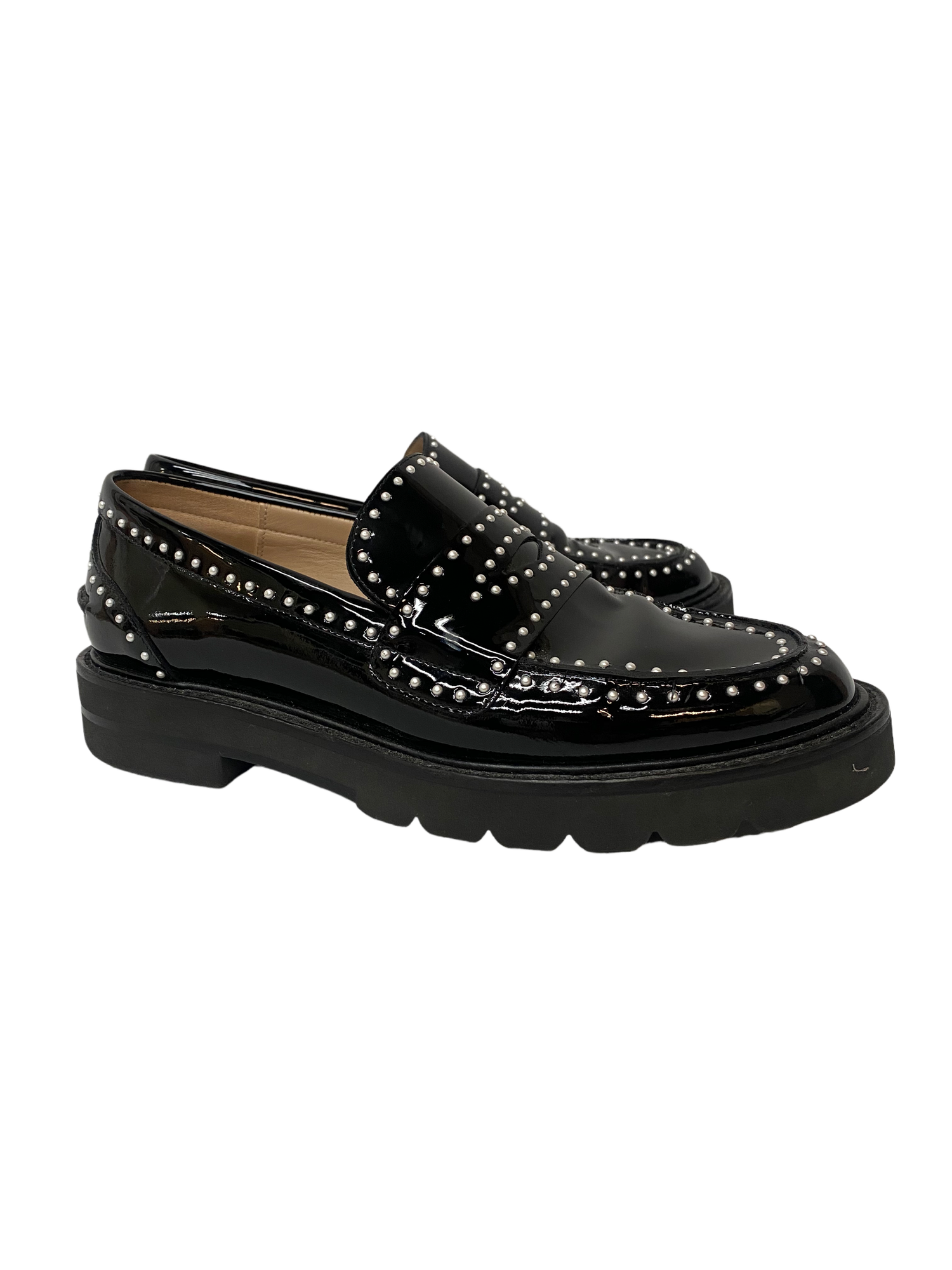 Stuart Weitzman PARKER LIFT MINI PEARL LOAFER Stuart Weitzman Parker Pearl Loafers – The Closet New York main image 2
