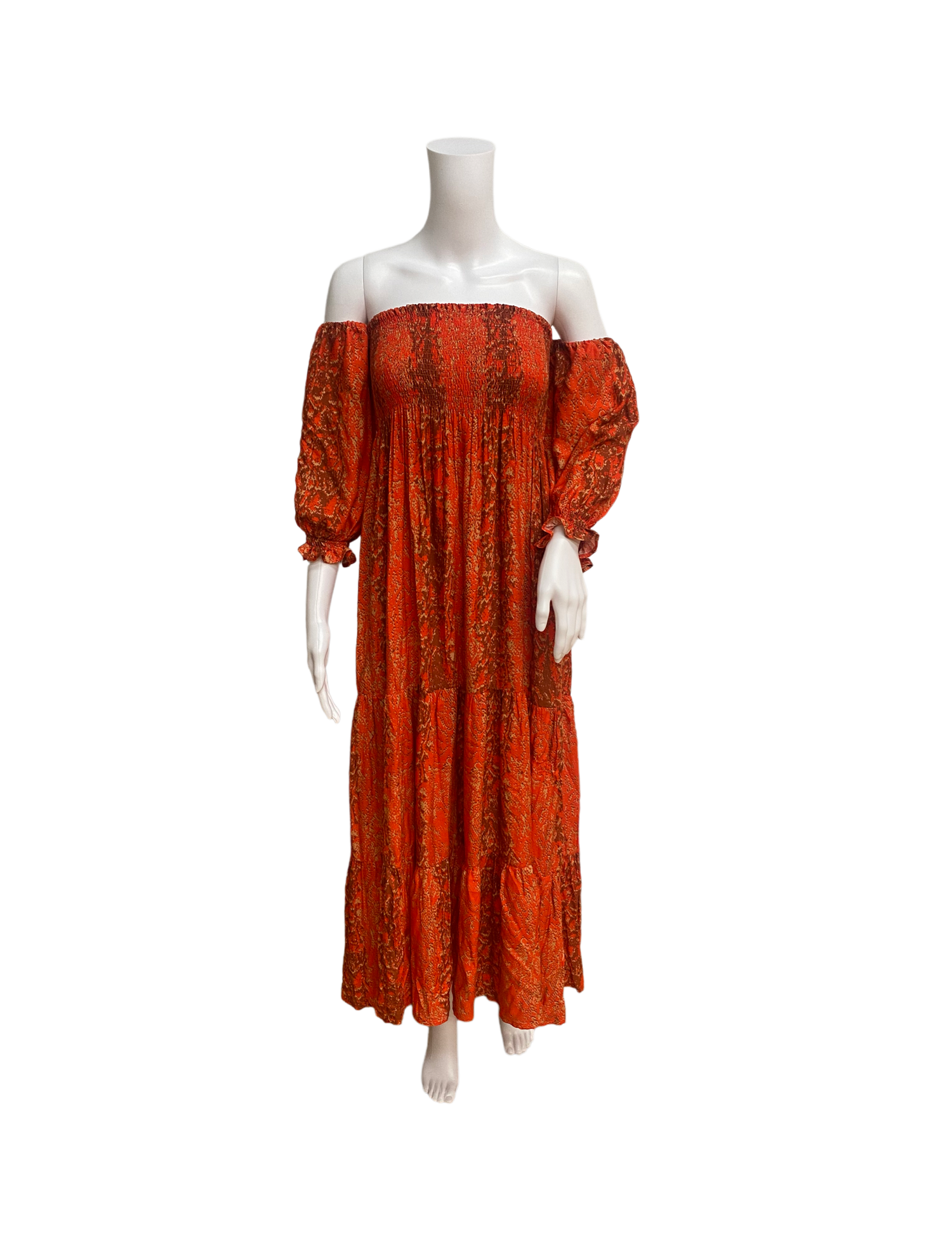 strapless open back dress Vera Square-Detail Knit Sheath Dress; Bright Orange L