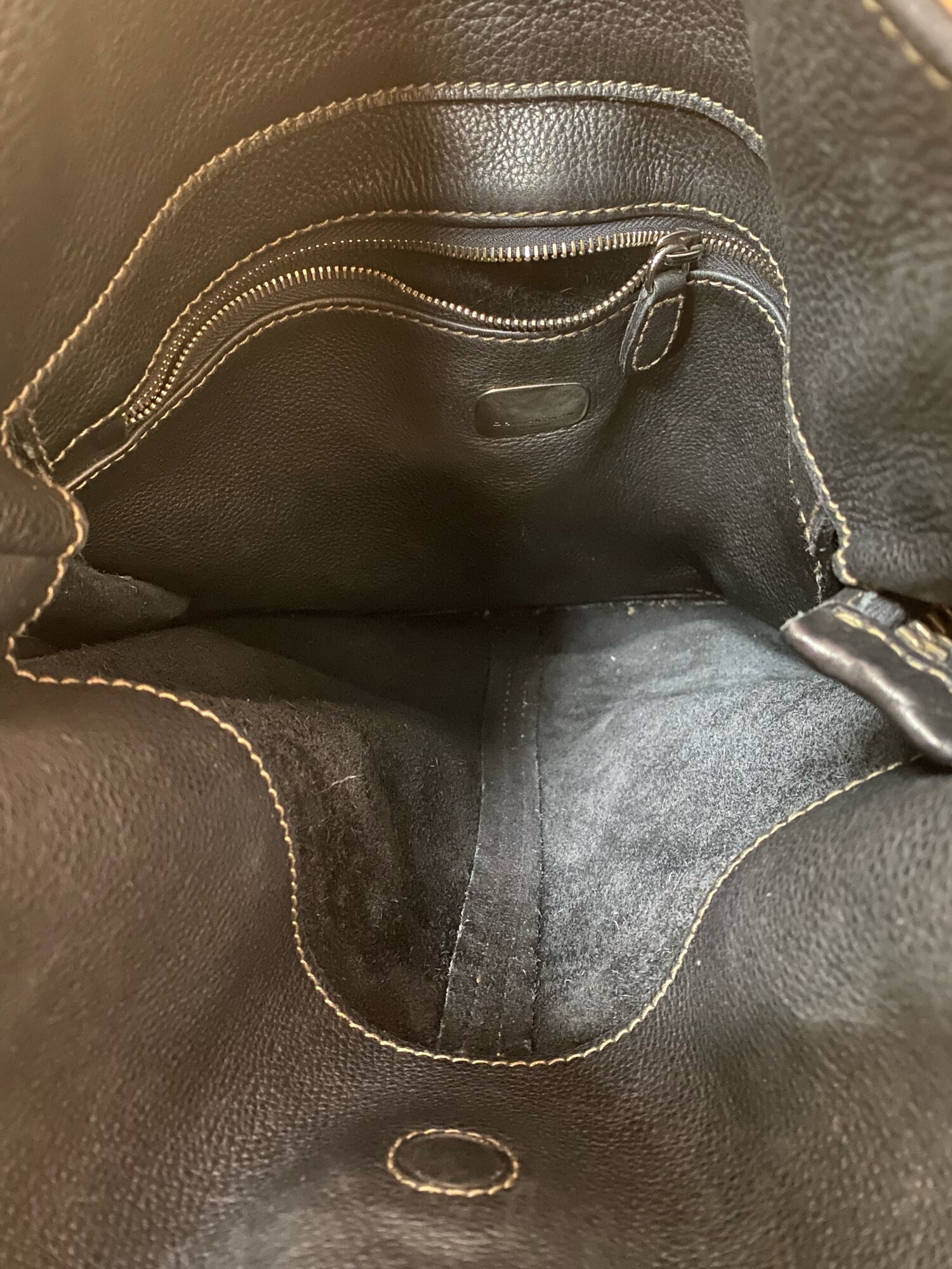 Donna Karan, Bags, Donna Karan Brown Leather Shouldertote Bag With Zipper  Inside And Magnetic Clos