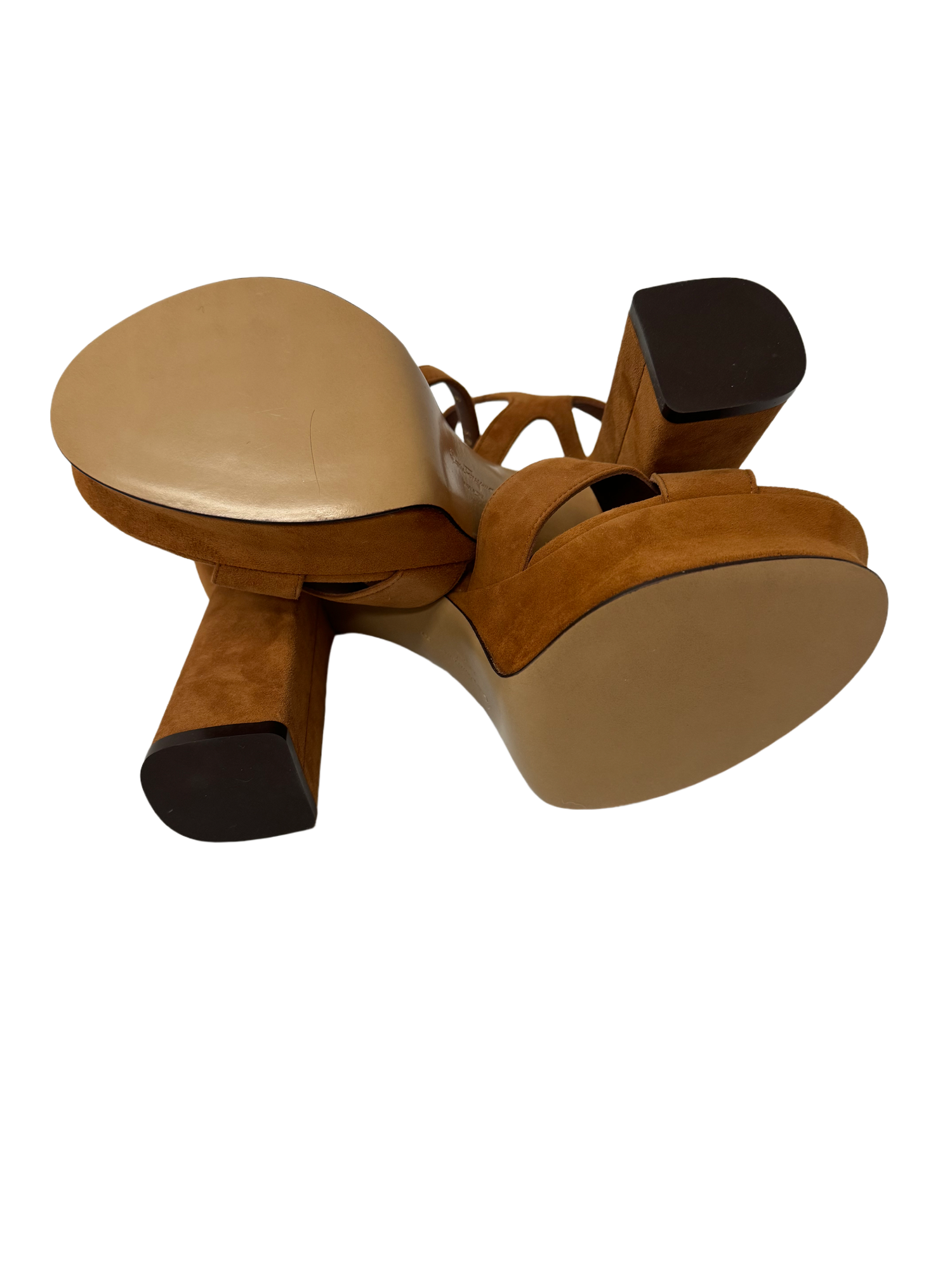 サンダル・ミュール FERRAGAMO SS23 SANDALO SONYA (758154_01E555\n\nSEQUOIARED) SALVATORE FERRAGAMO Sonya Platform Suede Sandals — Vicki's