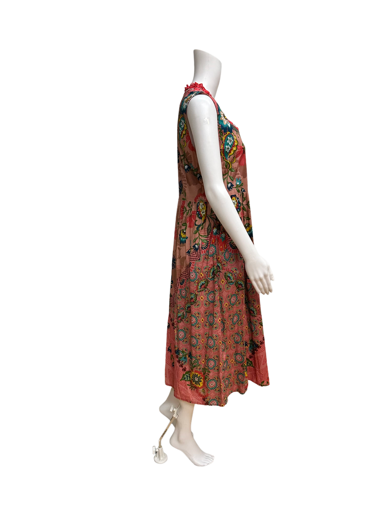 JOHNNY WAS Sleeveless Floral Midi Dress  Vicki's Secret