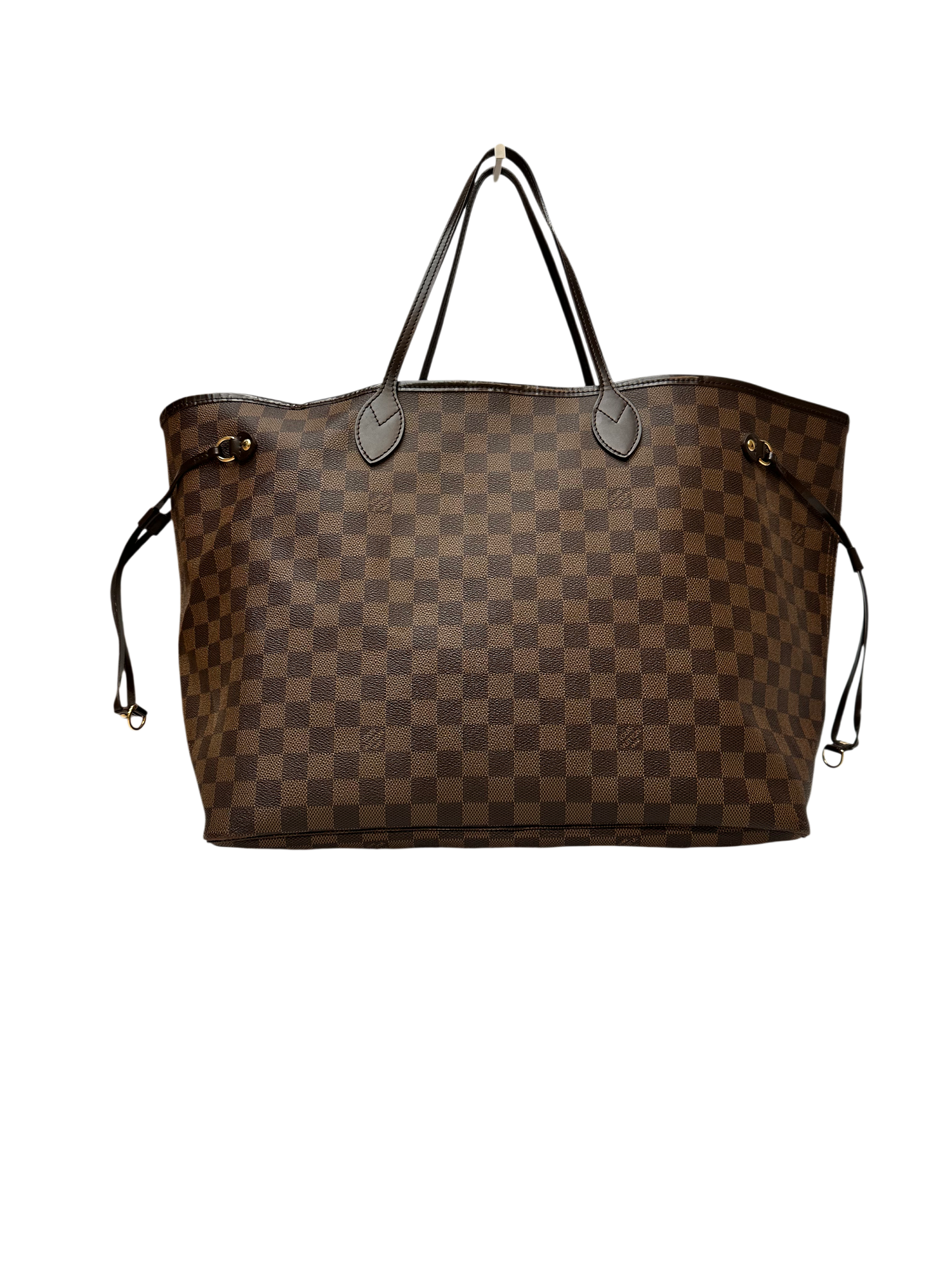 Louis Vuitton Neverfull MM damier ebene 2009 – bamluxurystore LOUIS VUITTON Authentic Brown Damier Tote Bag main image 1