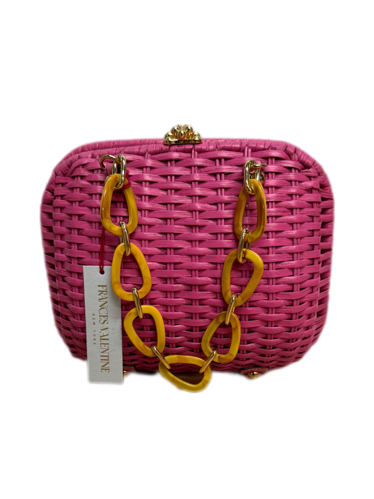 FRANCES VALENTINE Hen Wicker Basket Purse