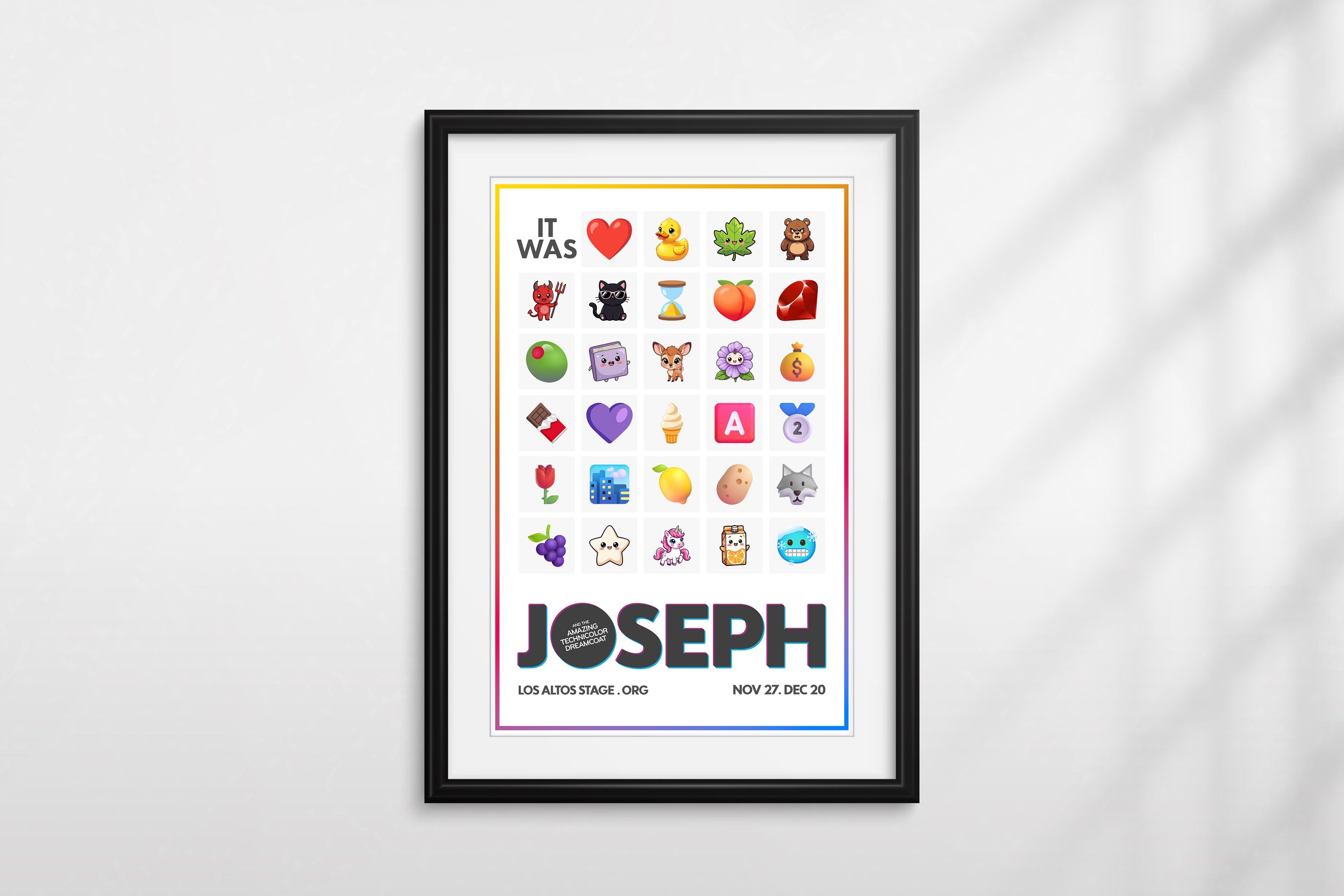 Joseph - “It Was” All the Colors of Joseph's Coat as Emojis