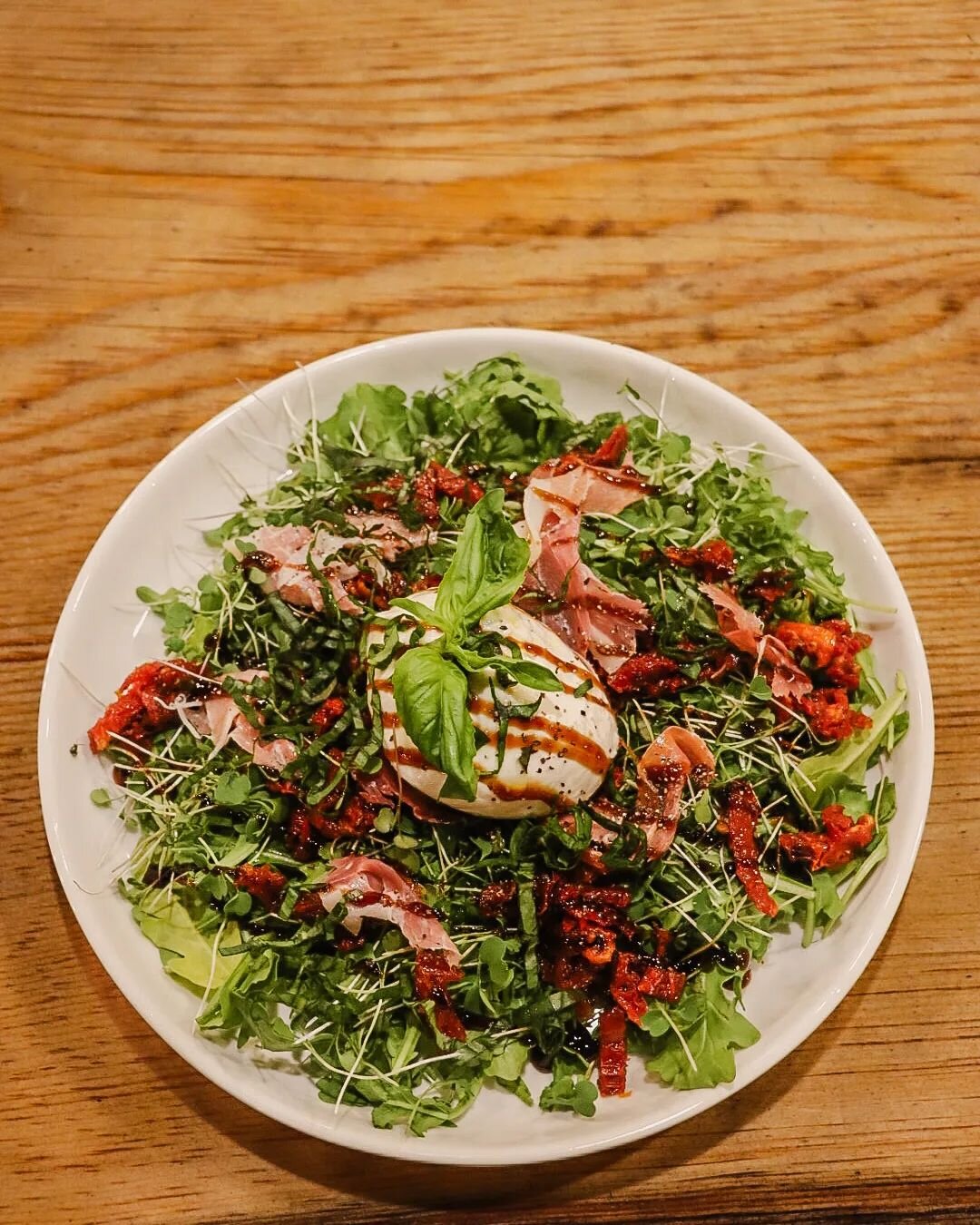 Have you tried our Procuitto Salad? We have lots of food options, from small bites to sandwiches and flat breads, soups, salads, and more!

Come pair something with a glass of wine or beer. We are open until 7pm!