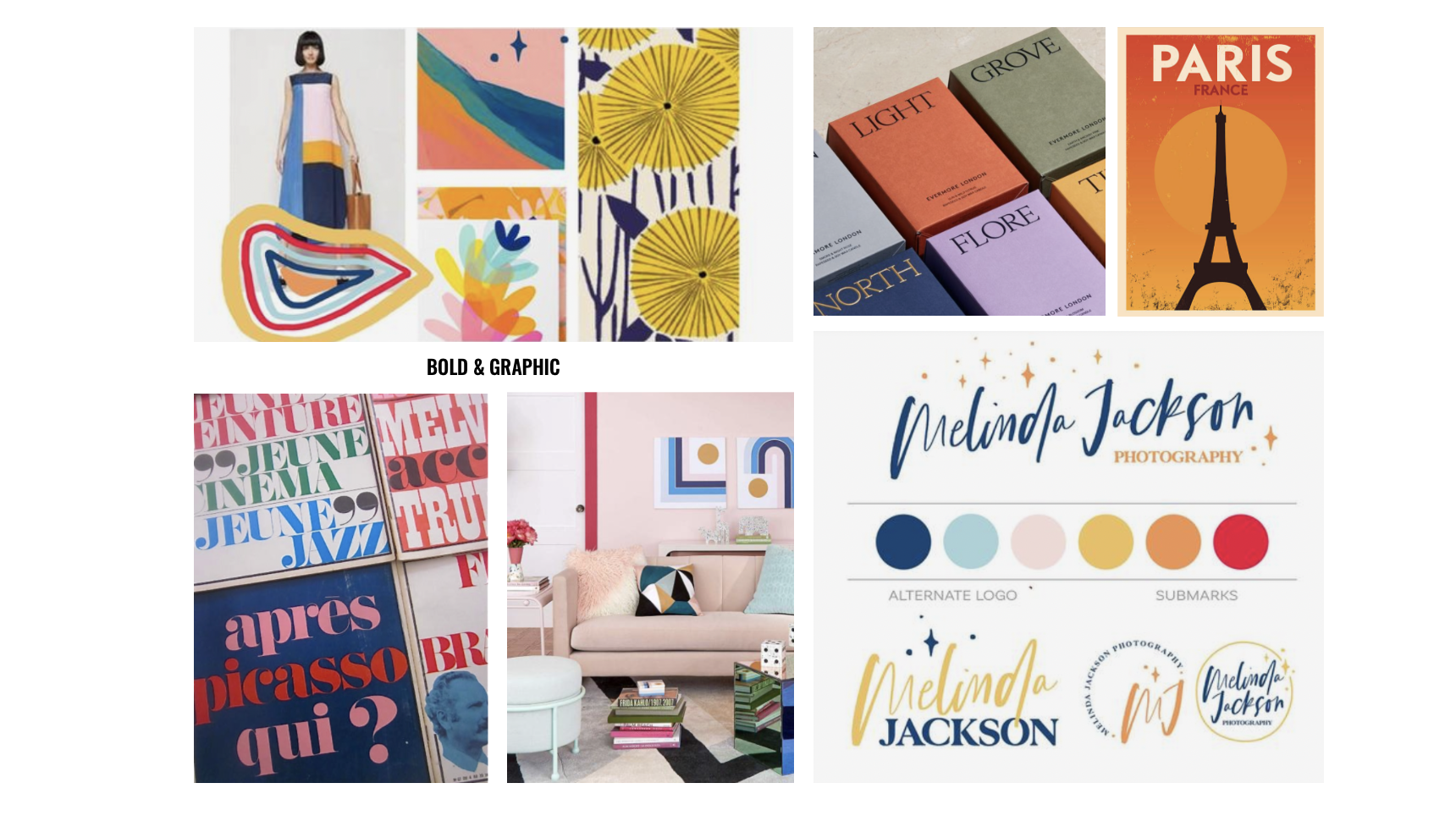 Mood boards are created for each project using swipe to spark creative direction.