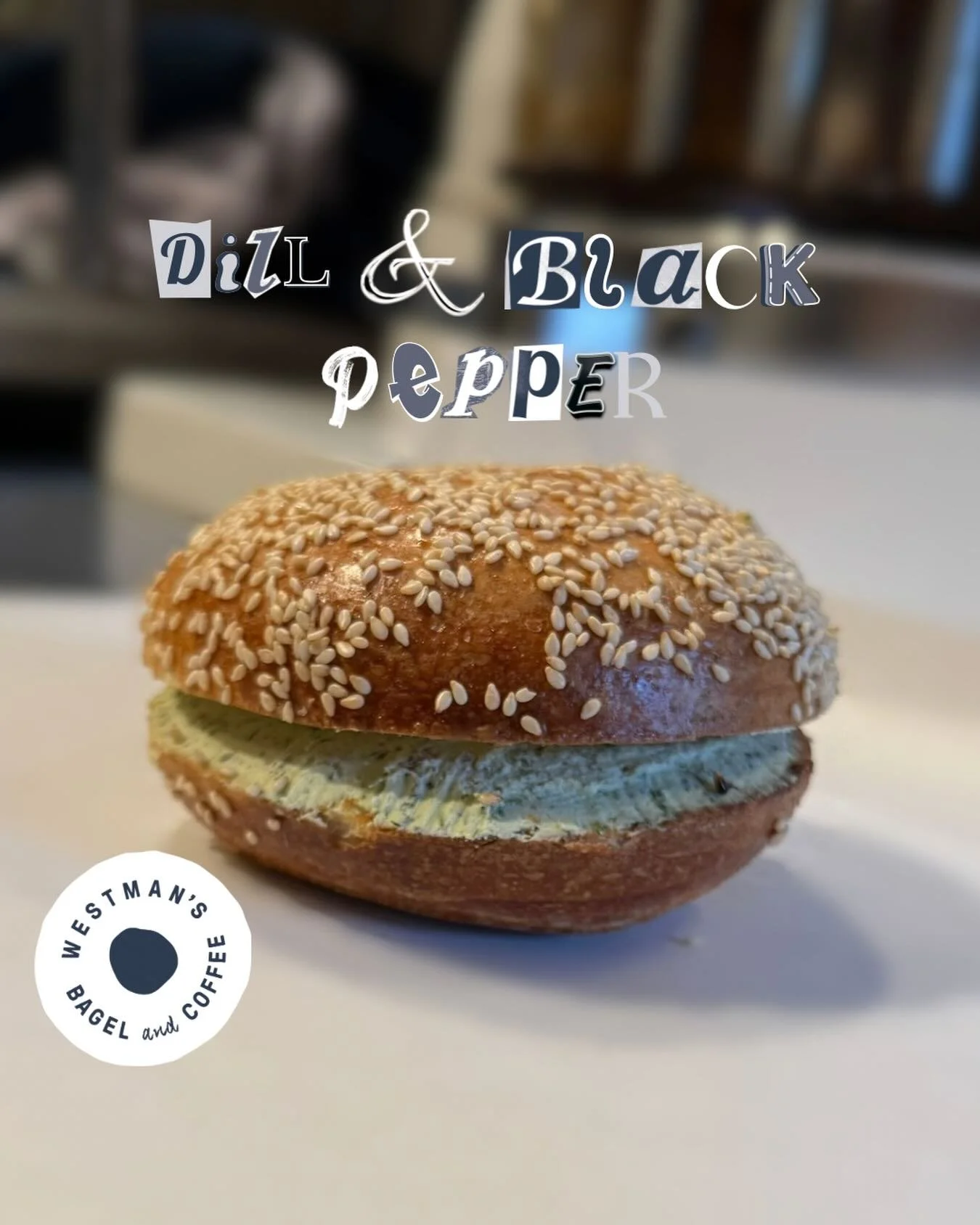 When simple ingredients do all the talking &mdash; like our dill &amp; black pepper schmear on a classic sesame bagel. #westmansbagels #seattlebagels #seattleeats