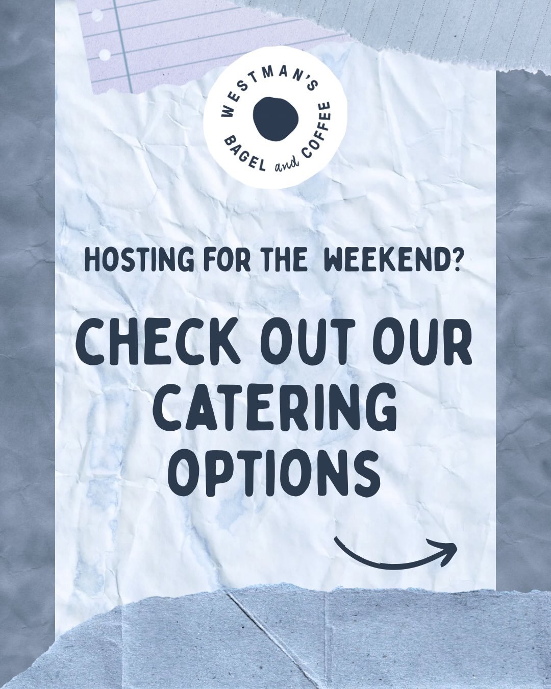 Hosting this weekend? 🎉 Let us take care of the bagels! Check out our catering options and get your order in &mdash; pickup and delivery available. 🥯✨

Delivery -> https://www.ezcater.com/catering/westmans-bagel-and-coffee-3