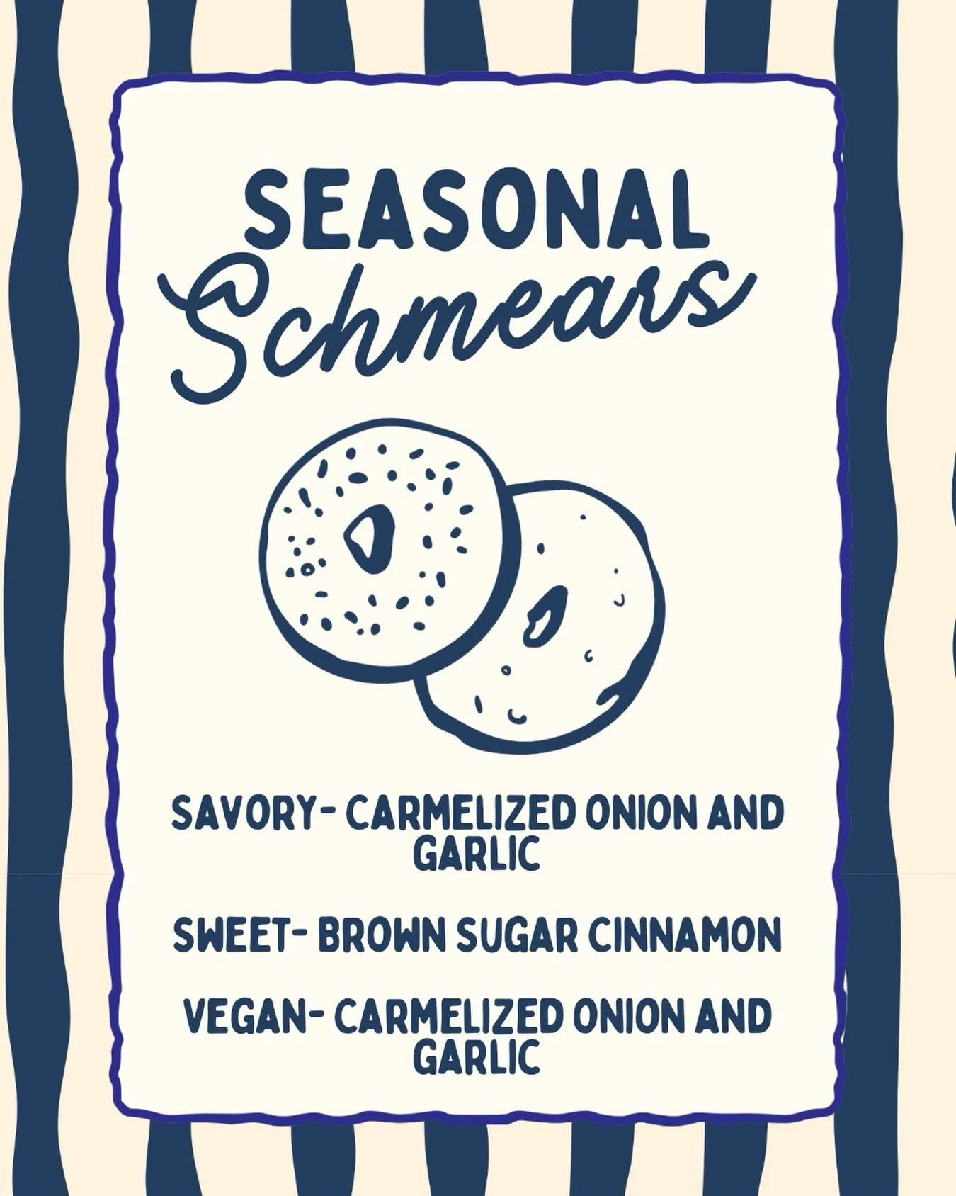 Our seasonal schmears are here!
Pair the Brown Sugar Cinnamon with your morning latte or go savory with Caramelized Onion &amp; Garlic.
Available now at all Westman&rsquo;s Bagel &amp; Coffee locations. #westmans #seattlebagels