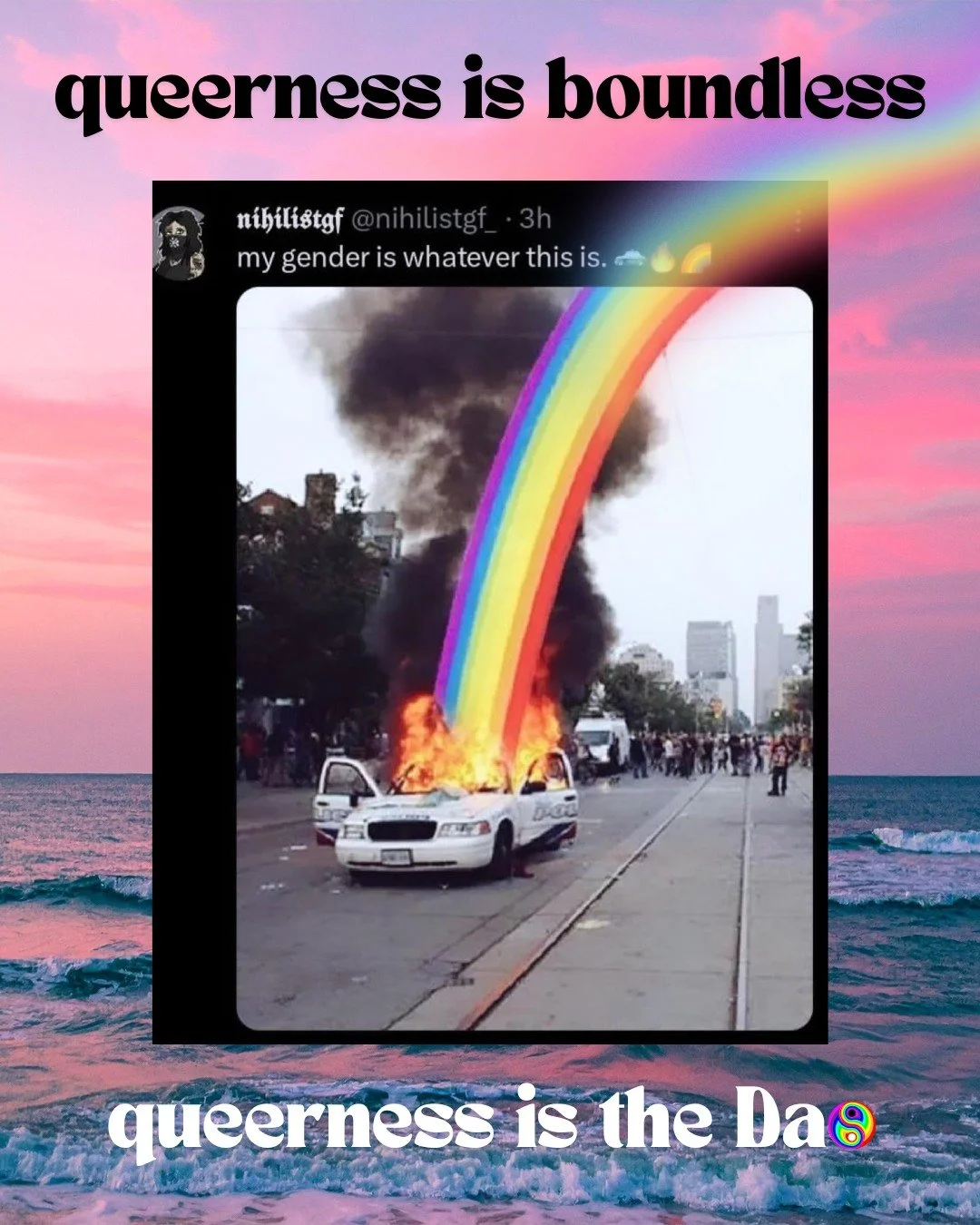 It's #PrideMonth, y'all! Are you one with the Dao?
>
>
>
>
>
>#QueerDao #TheDaoOfQueerness #WuWei #FlowLikeWater #WildBecoming #BelongingToYourself #LivingTheDao #QueerWisdom #QueerJoy #SacredOrdinary #AsBetweenSoWithin #Unfolding #