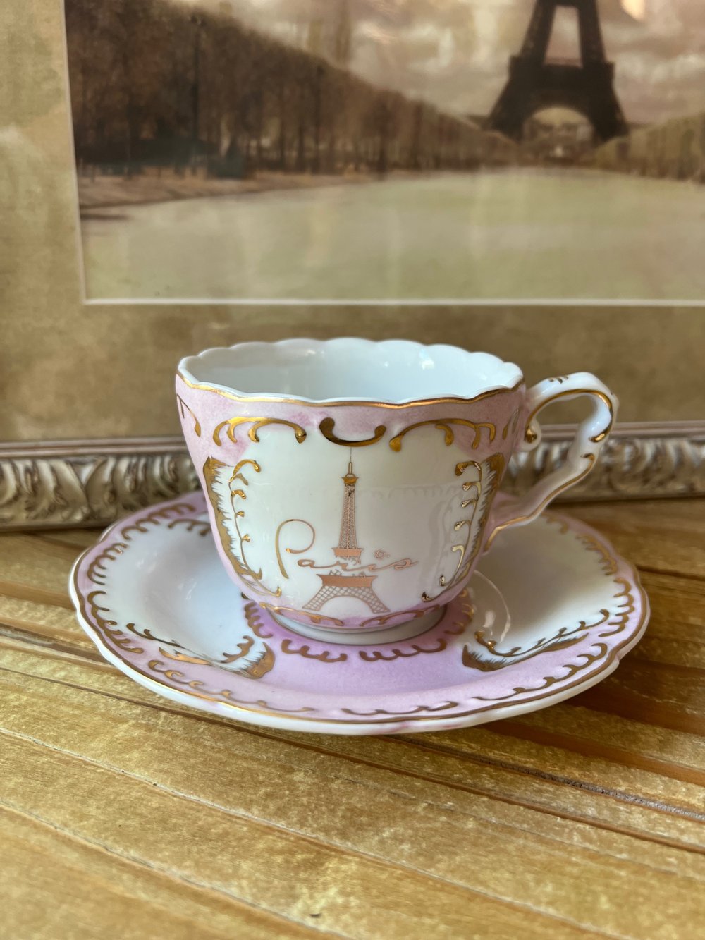 Pink Paris Cup & Saucer — Paris In A Cup Tea Shop