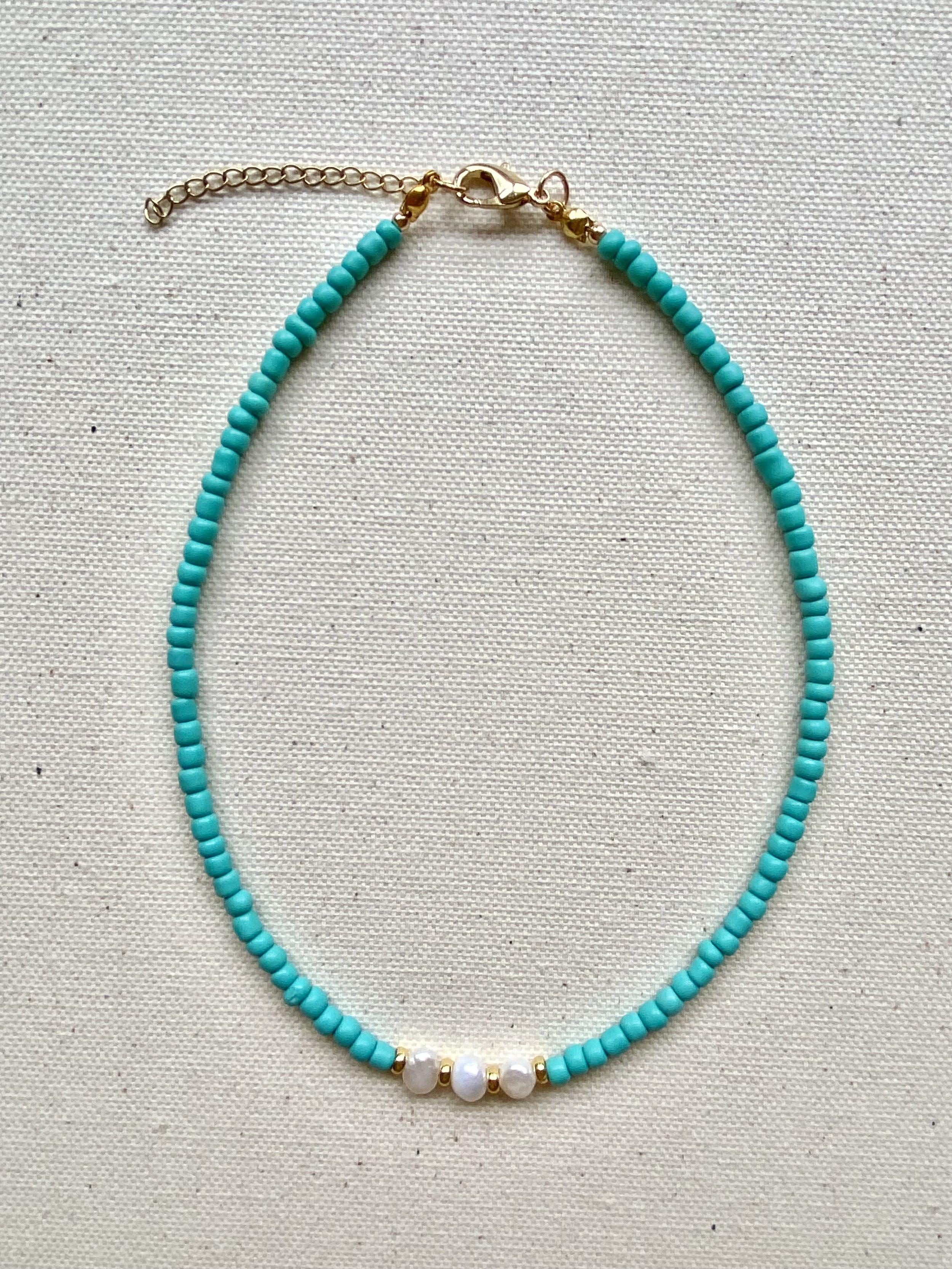 Turquoise Pearl Choker
