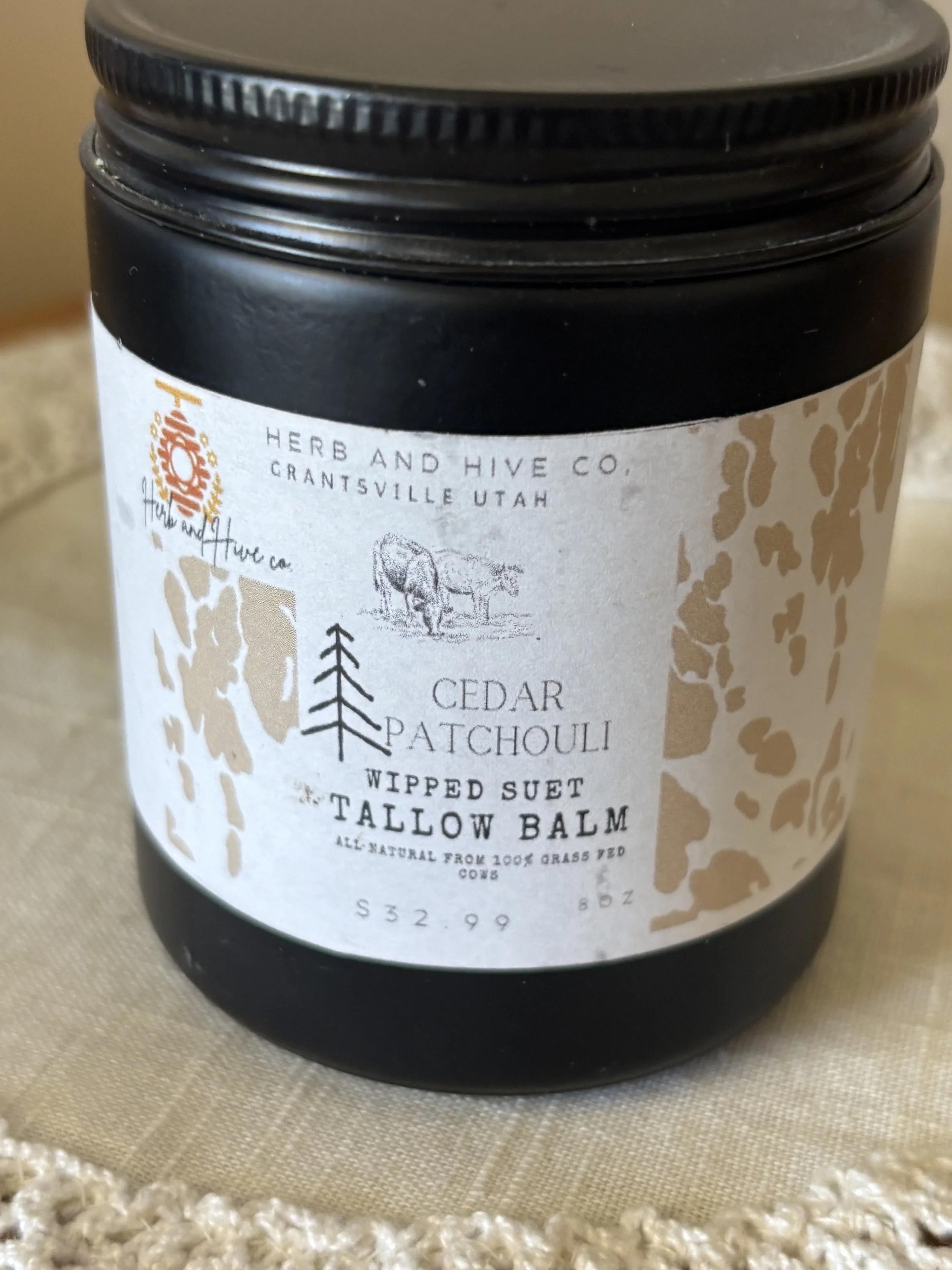 cedar patchouli tallow balm