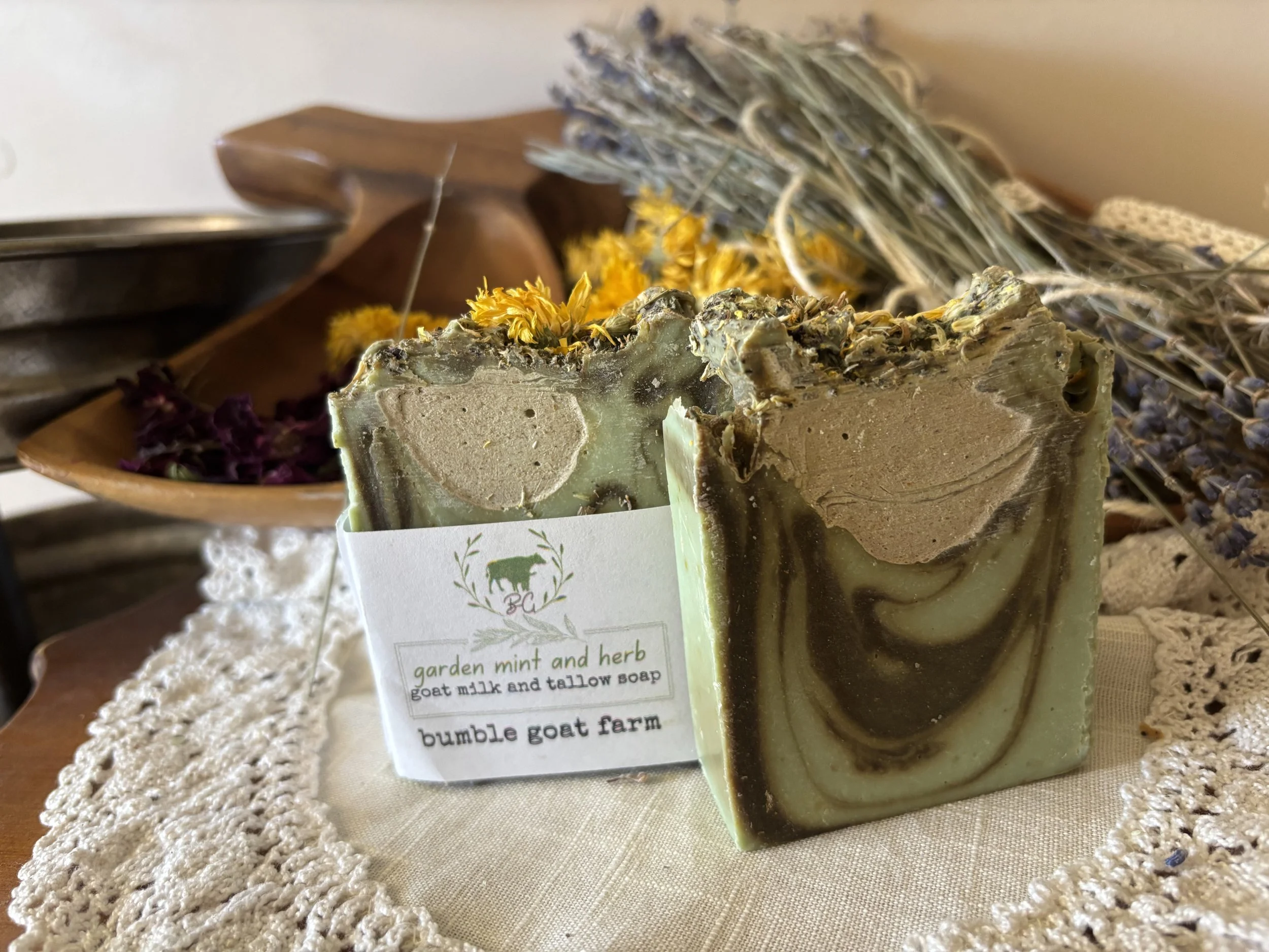 garden mint and herb