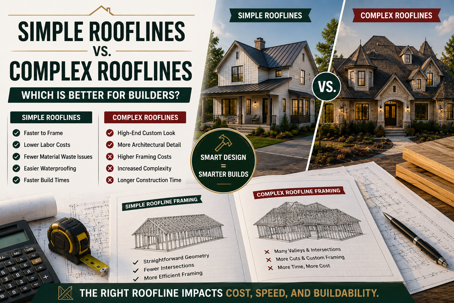 Simple Rooflines vs Complex Rooflines: Which Is Better for Builders?