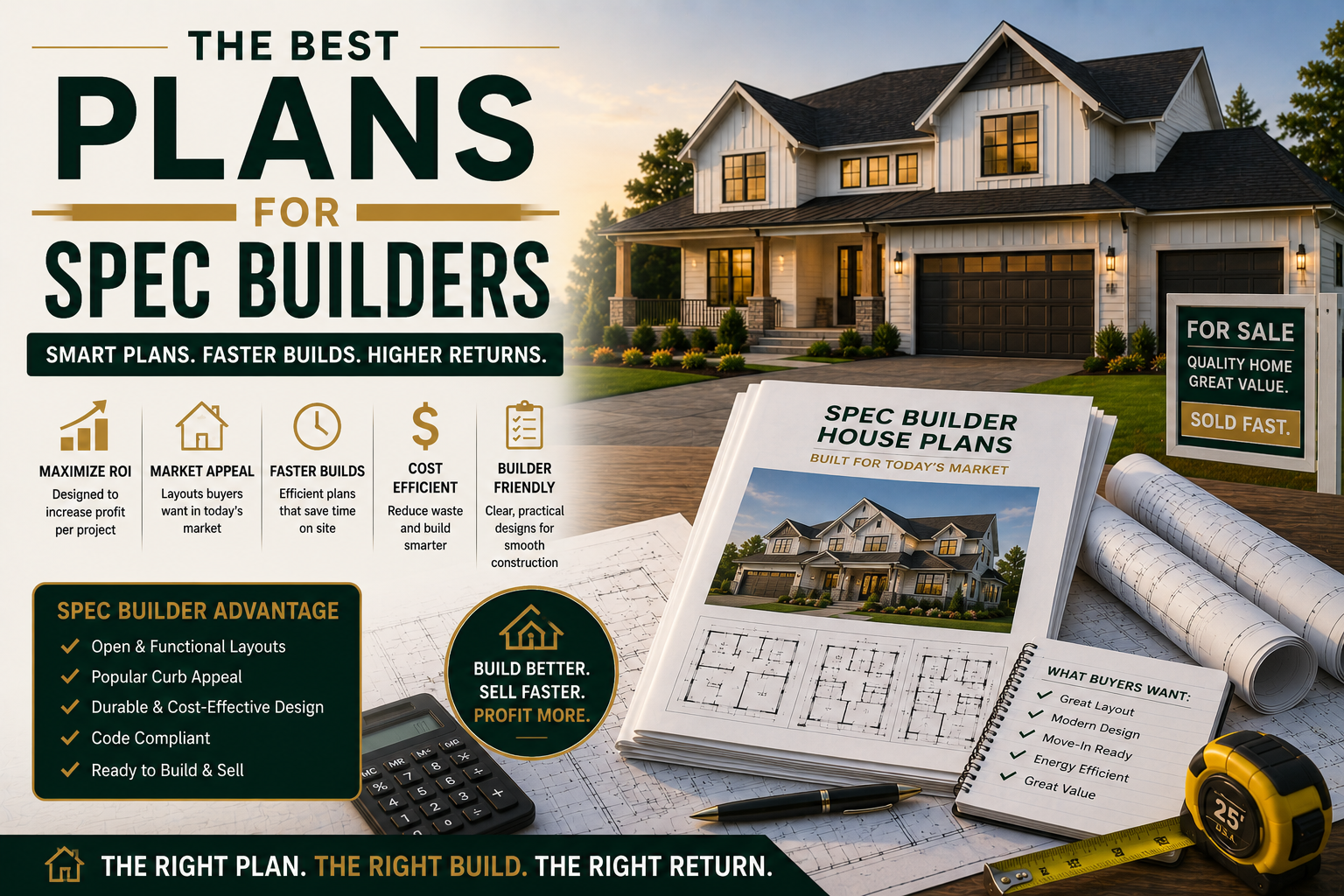 Best Plans for Spec Builders