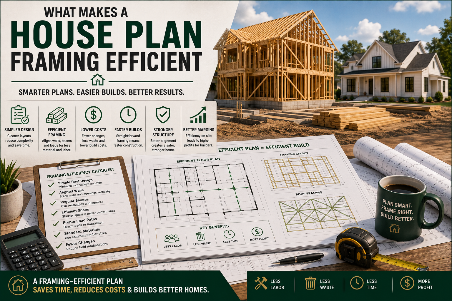 What Makes a House Plan Framing-Efficient?