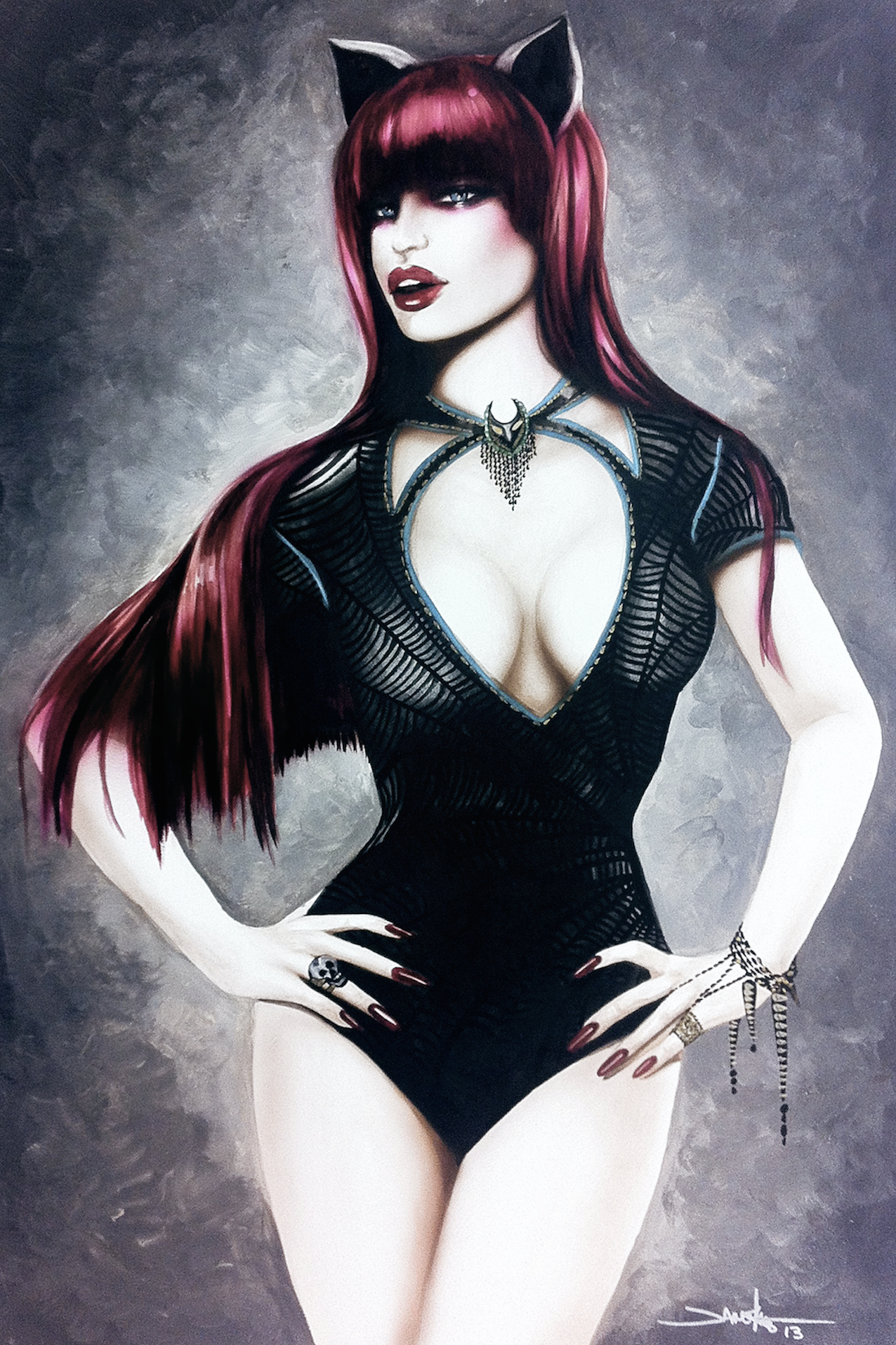 “Nightfall” is a watercolor painting on archival board with hand accented details by Janesko.