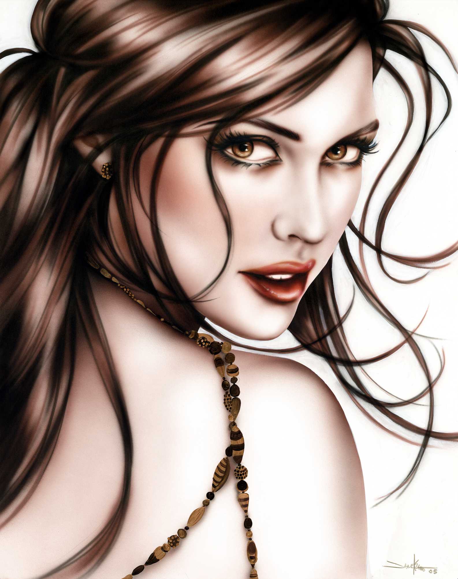 "With Every Breath" is a fantasy painting created by artist Jennifer Janesko.