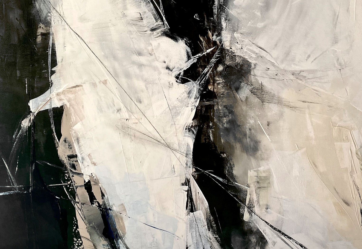 "The Pushback" original acrylic abstract painting on canvas.