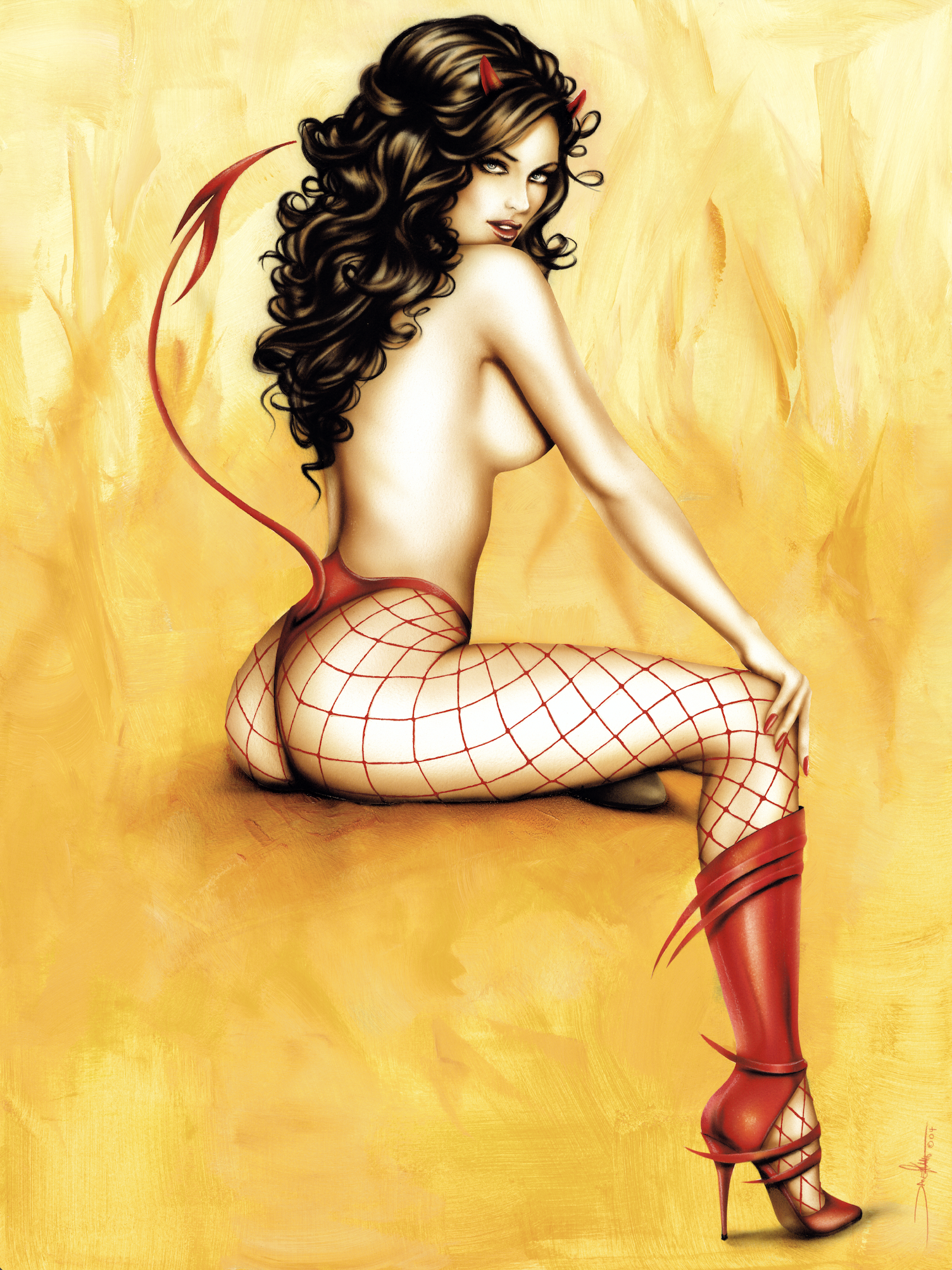 "Inferno" is a fantasy painting created by artist Jennifer Janesko..