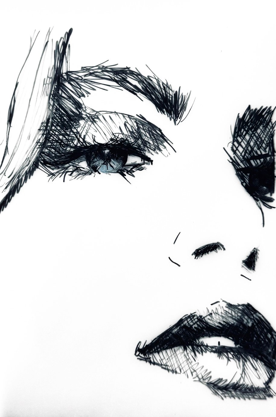 original drawing pen on vellum paper by kc artist Janesko