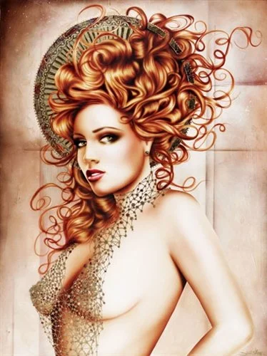 "The Messenger" a watercolor painting utilizing an airbrush technique, by artist Janesko.