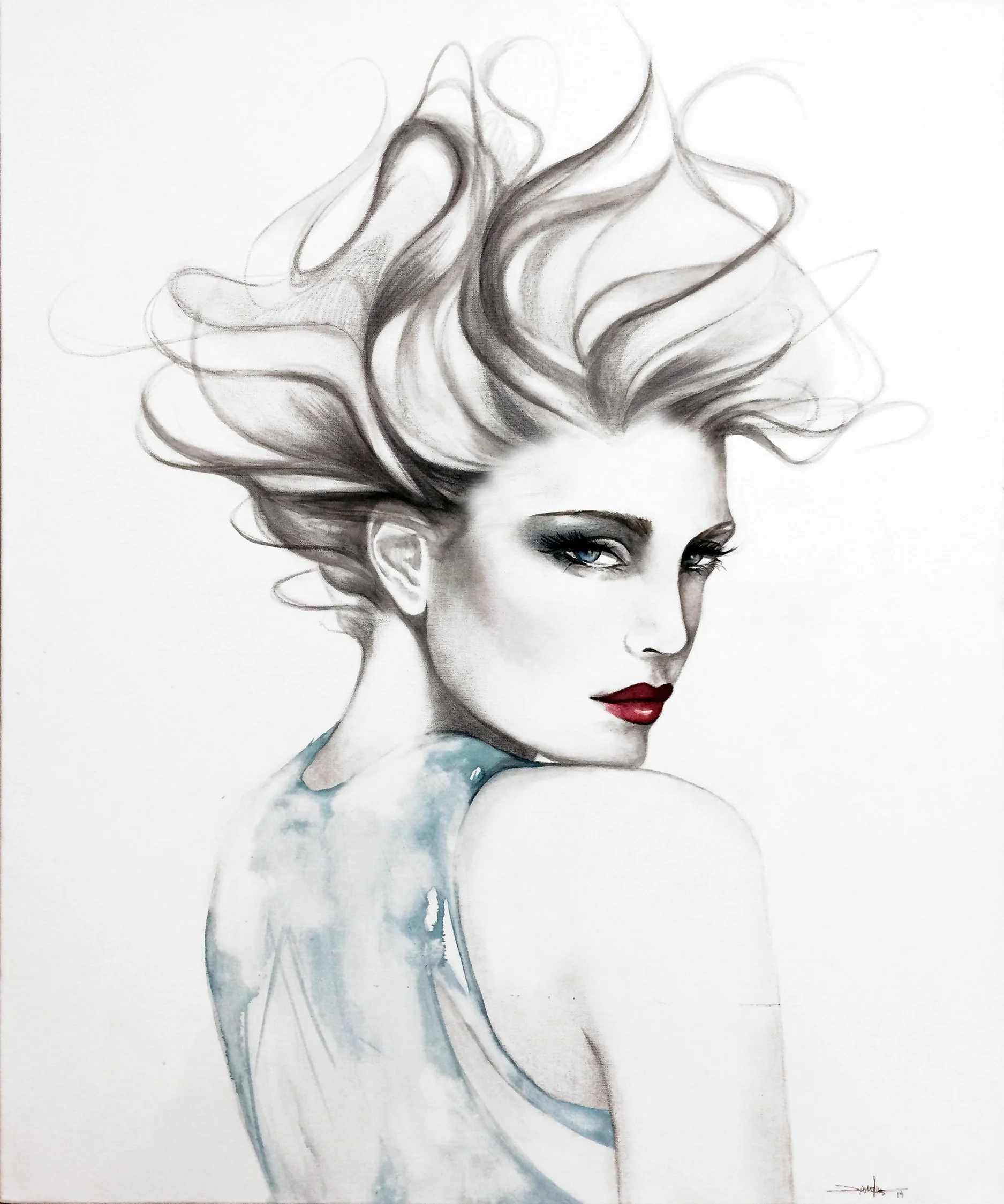 "Sublime" is a watercolor painting on canvas created by artist Jennifer Janesko.