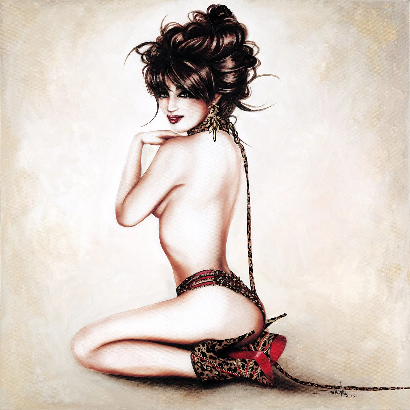 "Purr" is a fantasy painting created by artist Jennifer Janesko.