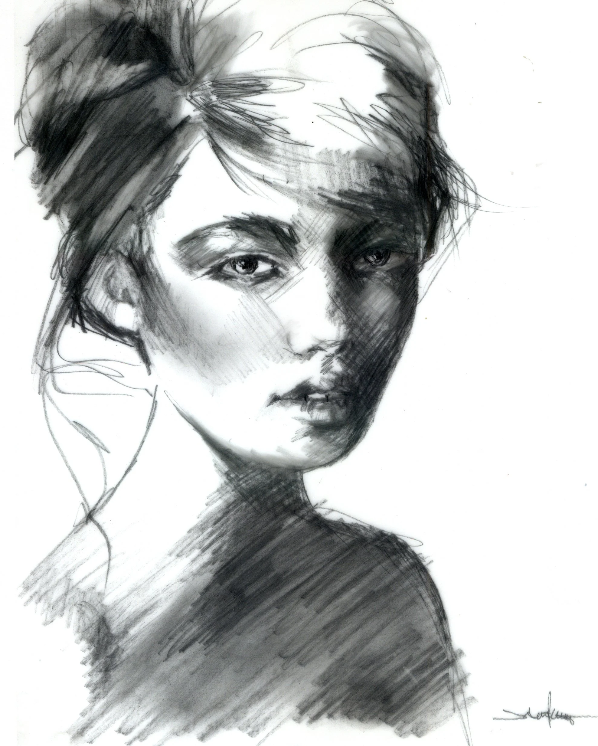 “Once” is an original creation, pencil on vellum paper.